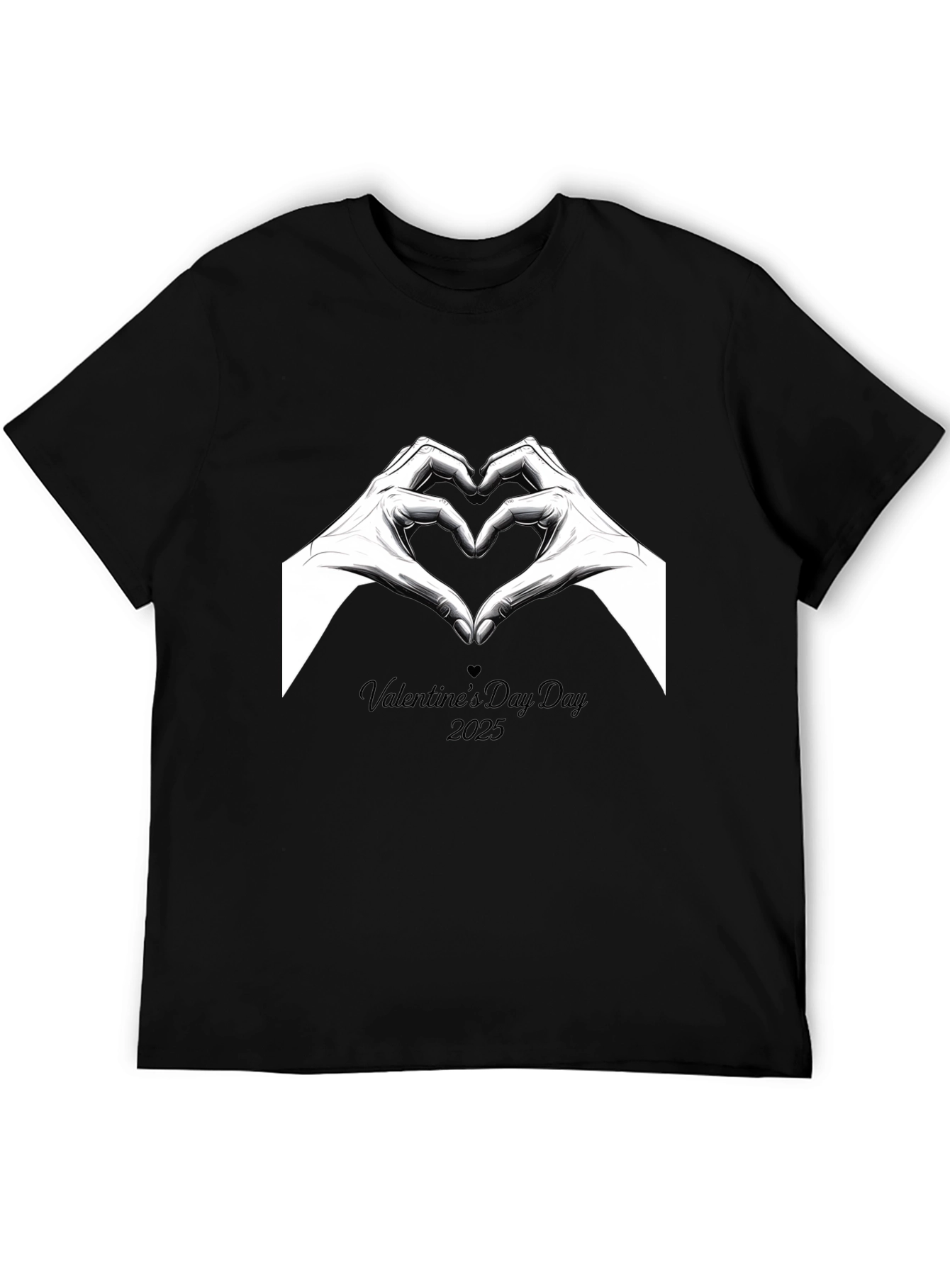 Valentines Day 2025 Heart Hands Graphic Tee