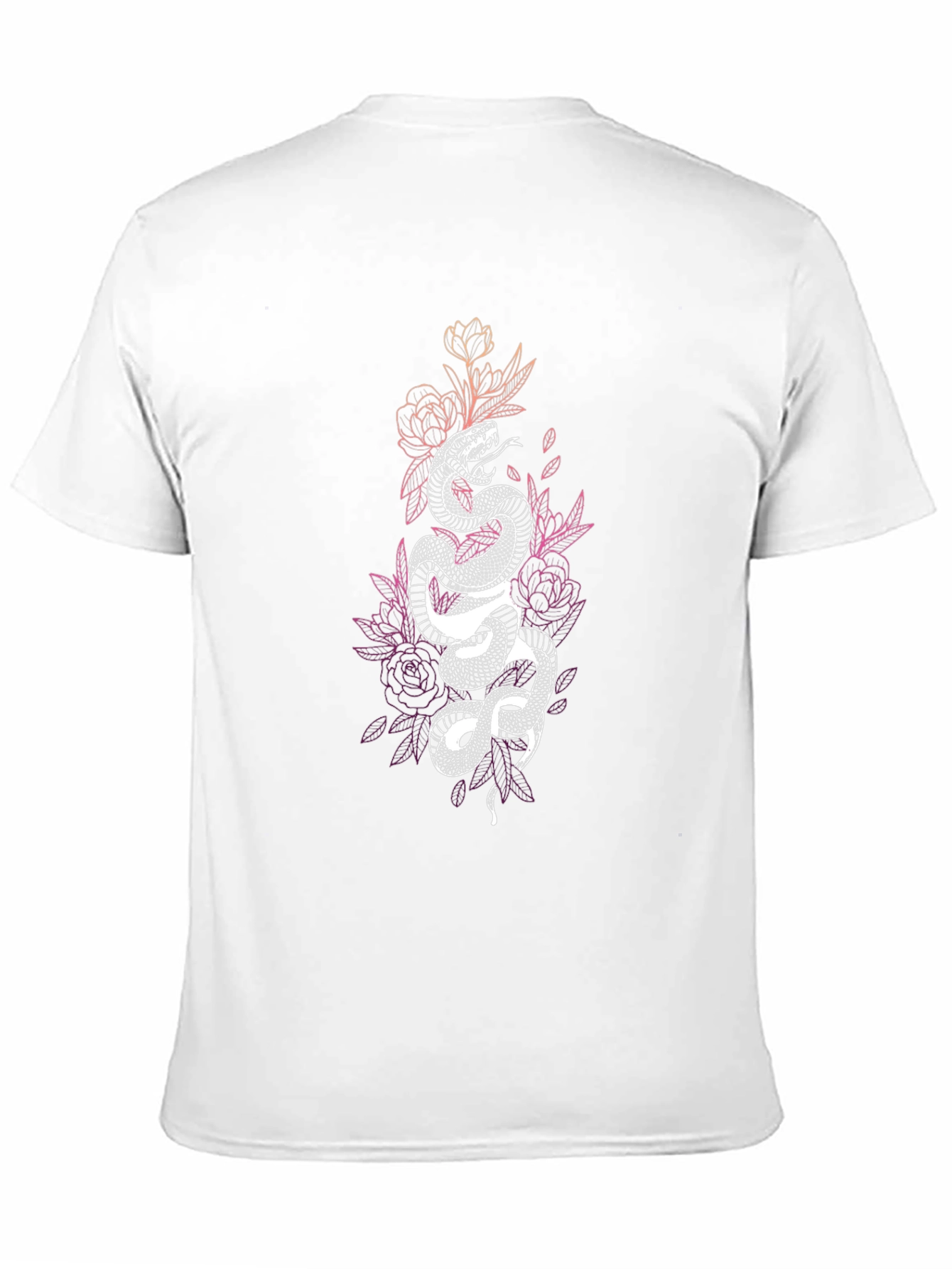 Black Snake Floral Graphic Tee