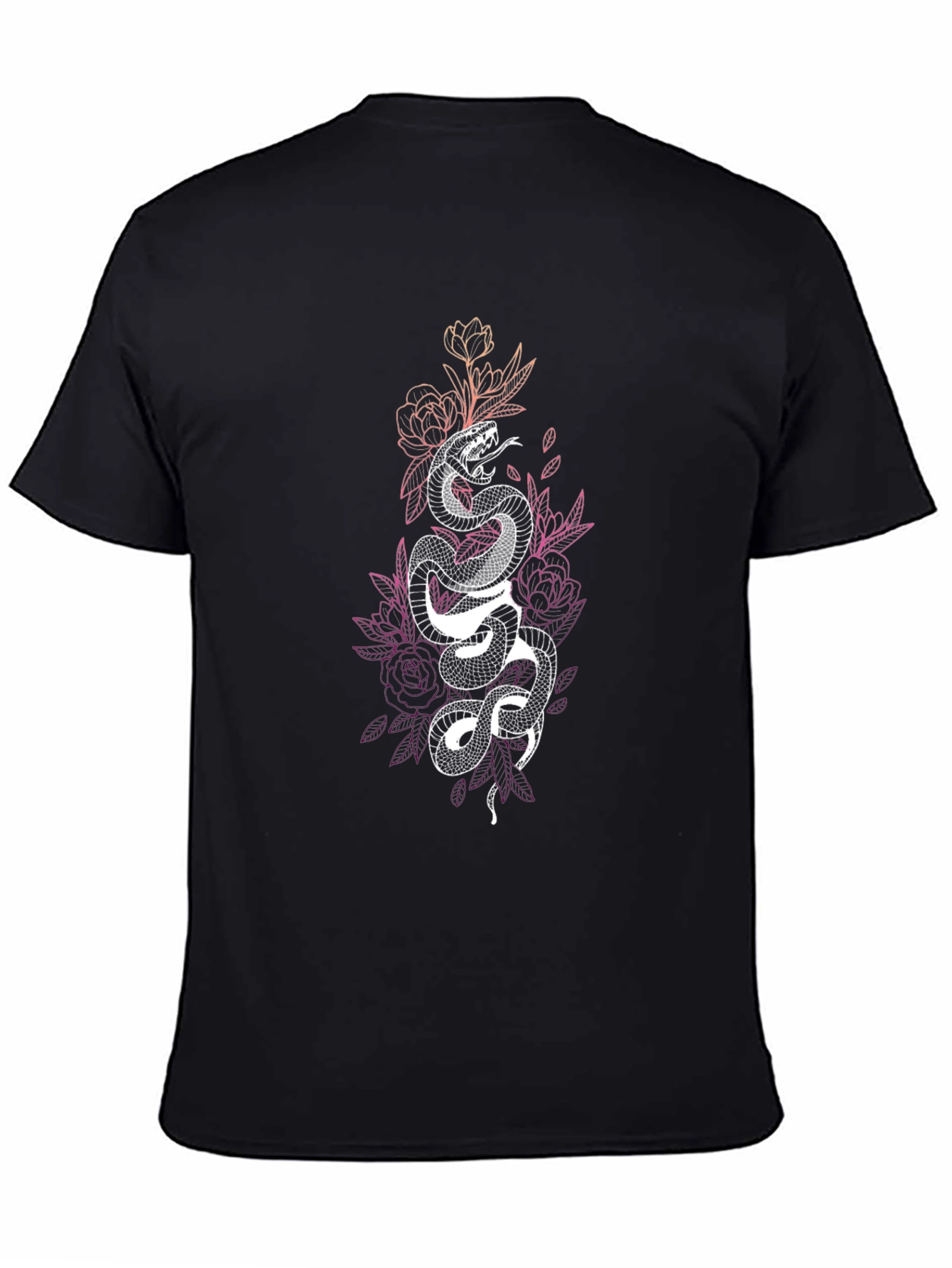 Black Snake Floral Graphic Tee
