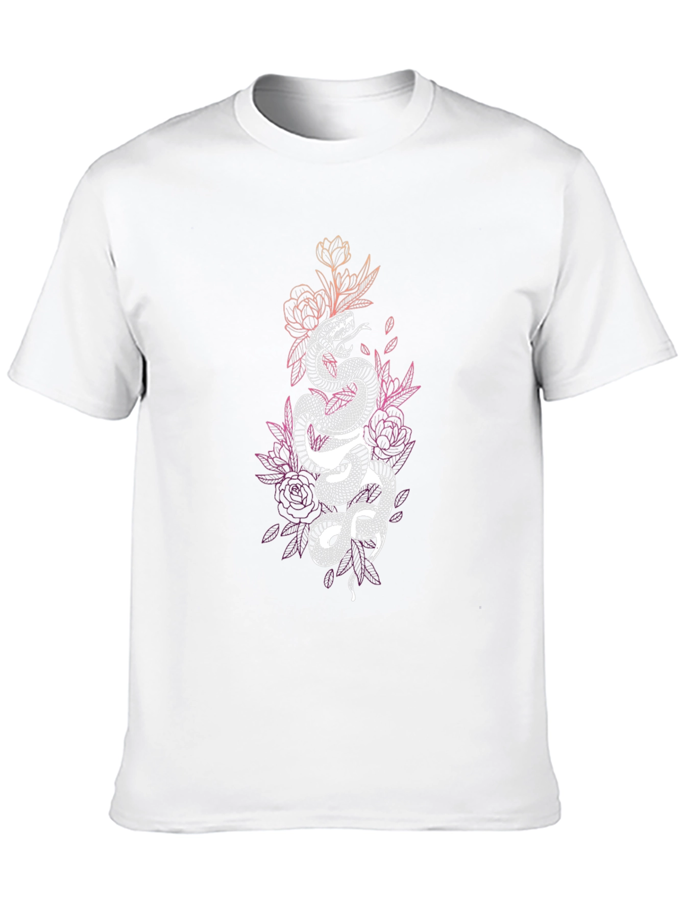 Black Snake Floral Graphic Tee