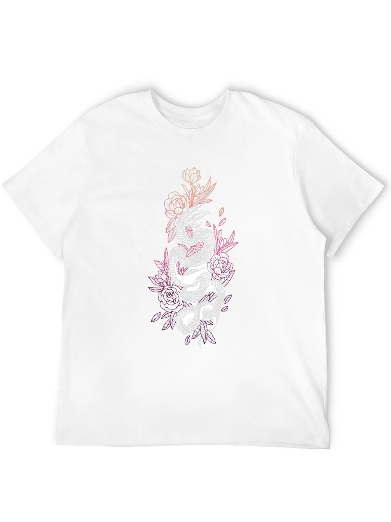 Black Snake Floral Graphic Tee