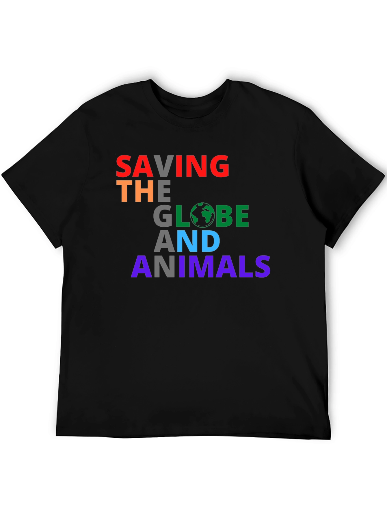 Saving the Globe and Animals Graphic Tee
