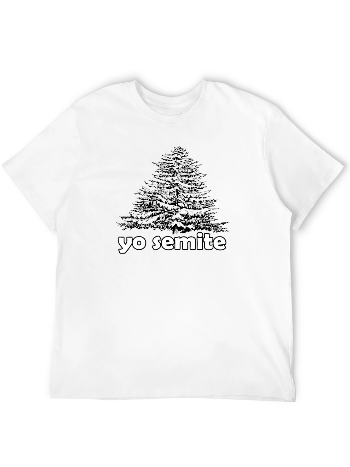 Yo Semite Graphic Tee - Black Cotton Blend T-Shirt