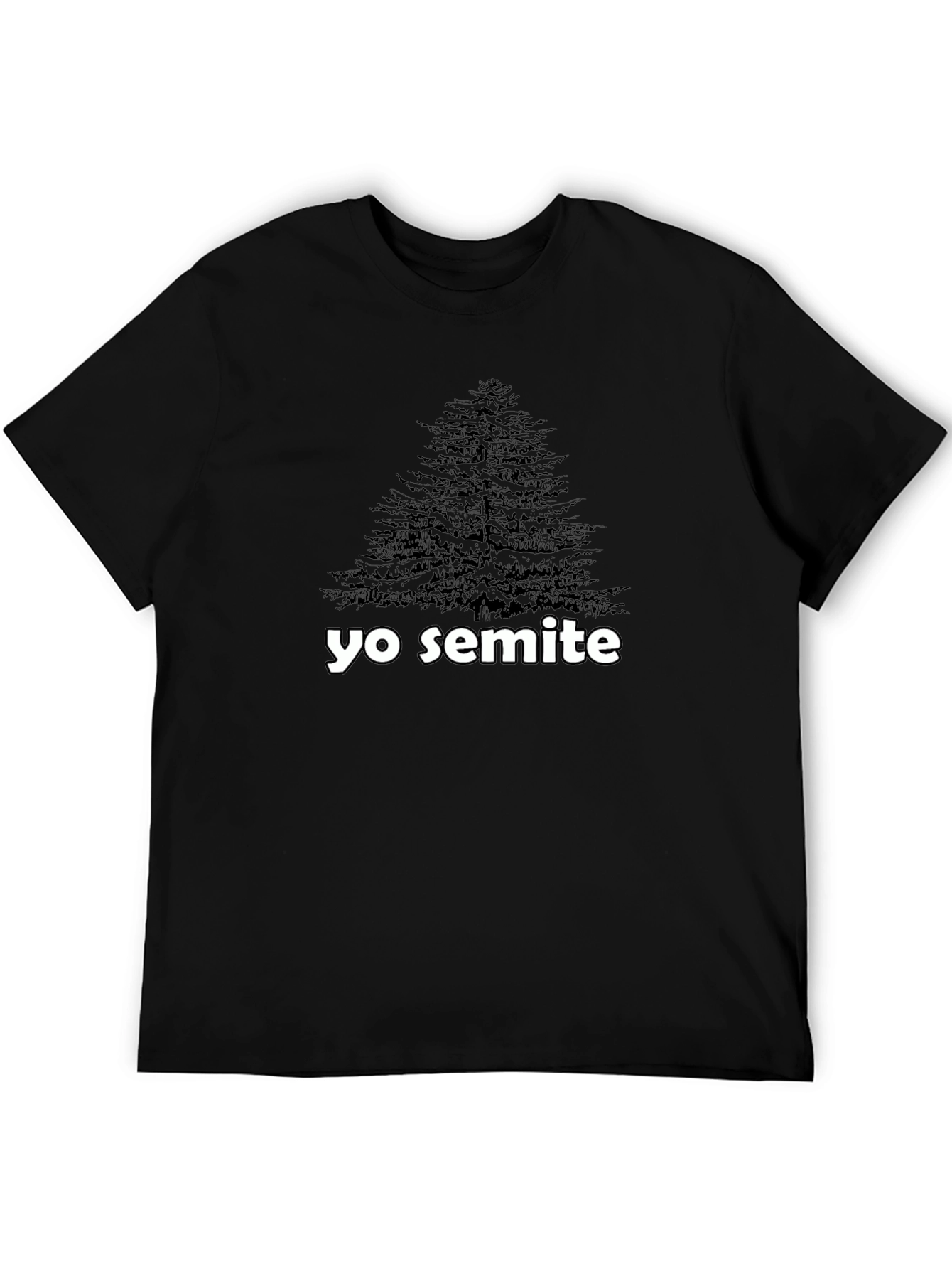 Yo Semite Graphic Tee - Black Cotton Blend T-Shirt