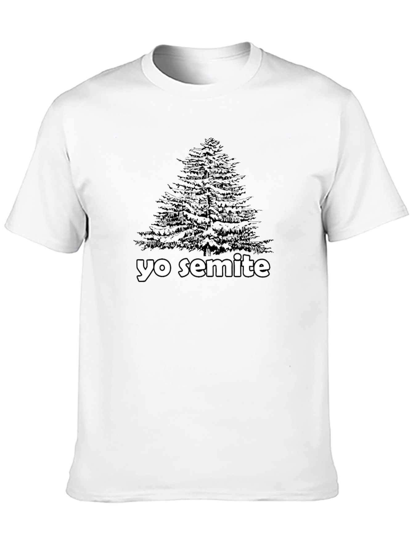 Yo Semite Graphic Tee - Black Cotton Blend T-Shirt