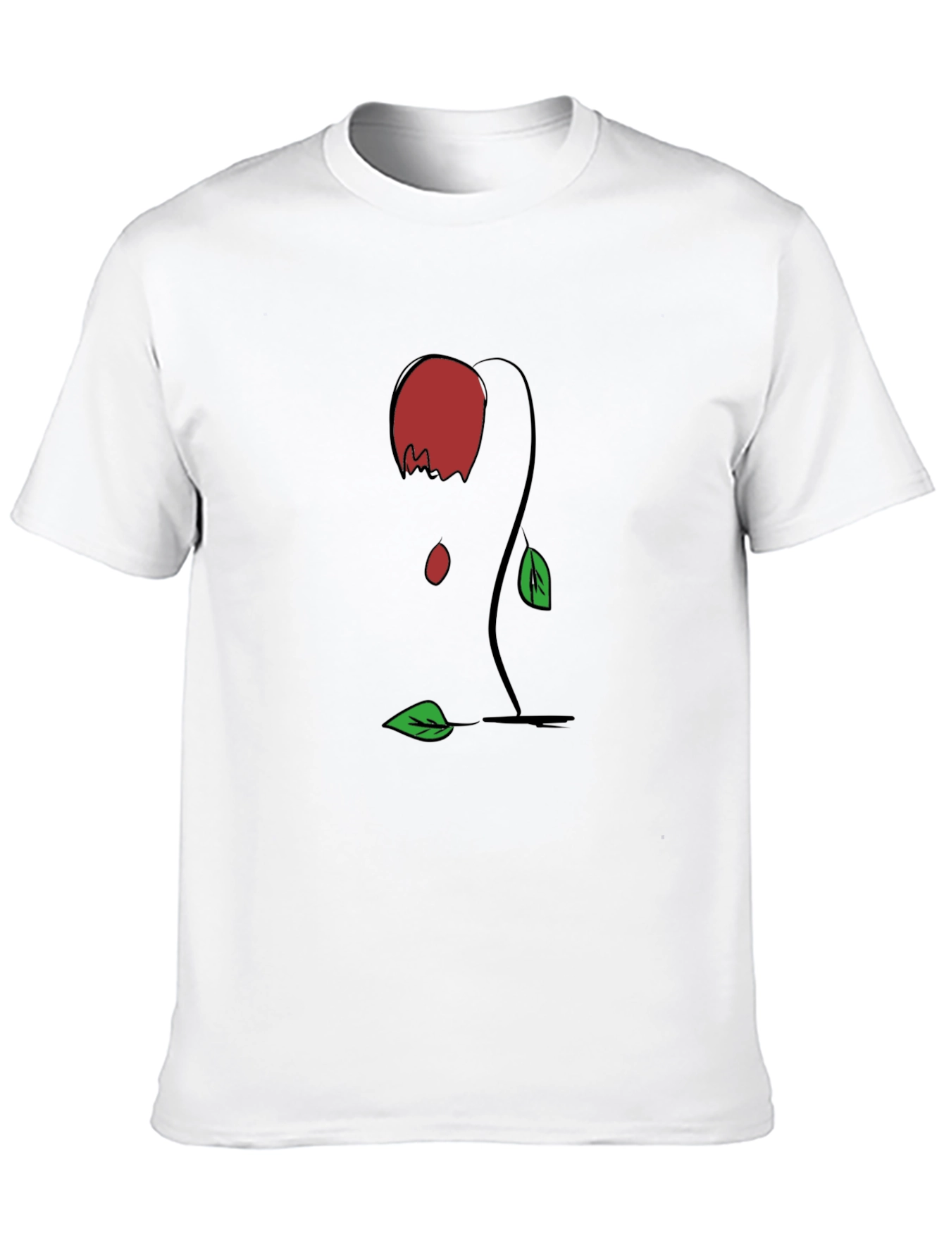Black Rose Graphic Tee - Modern Casual Style