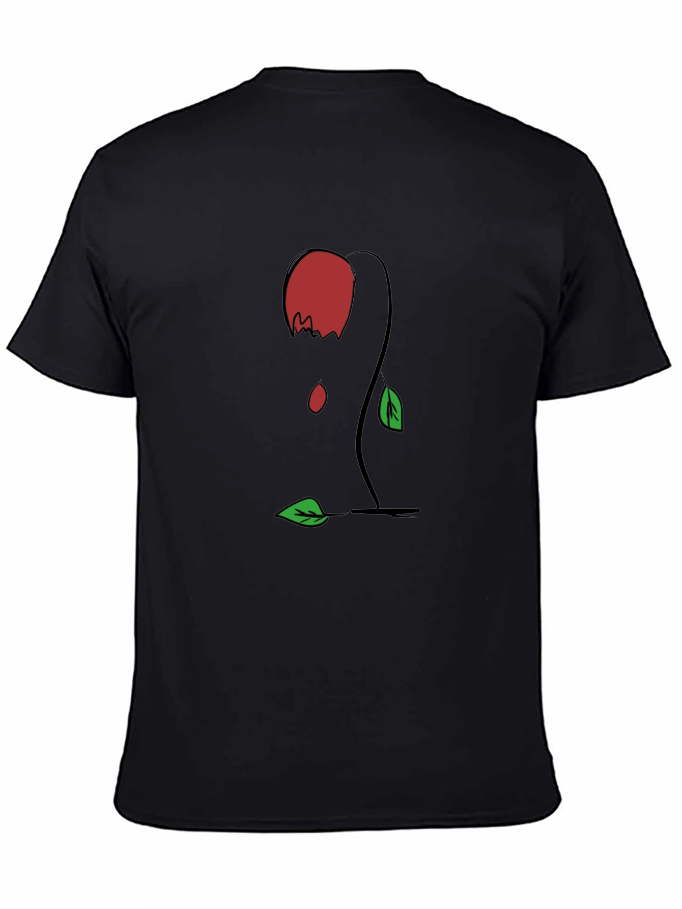 Black Rose Graphic Tee - Modern Casual Style