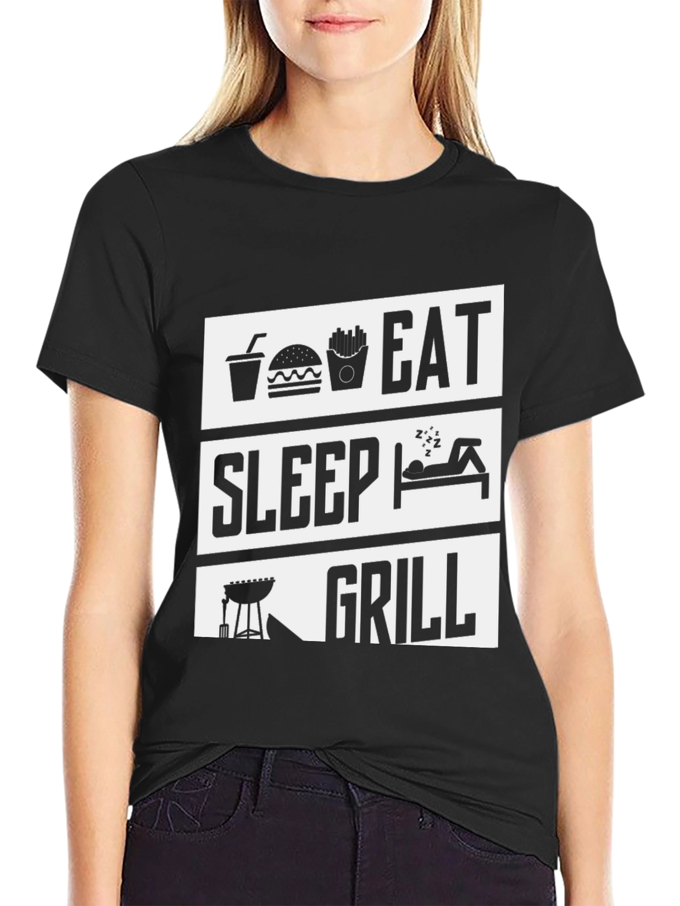 Eat Sleep Grill T-Shirt - BBQ Lover Tee