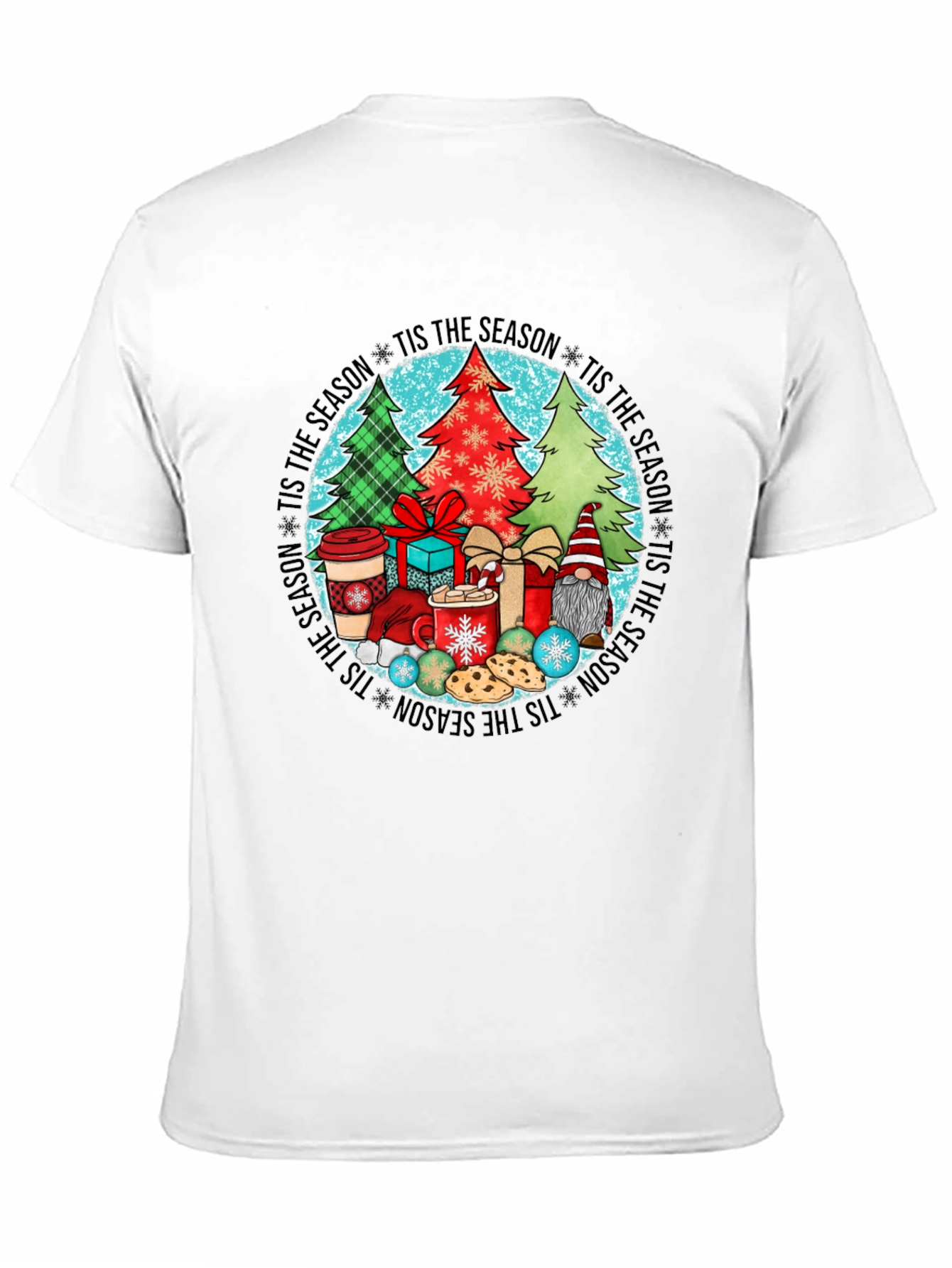 Festive Tis the Season Holiday Graphic Tee