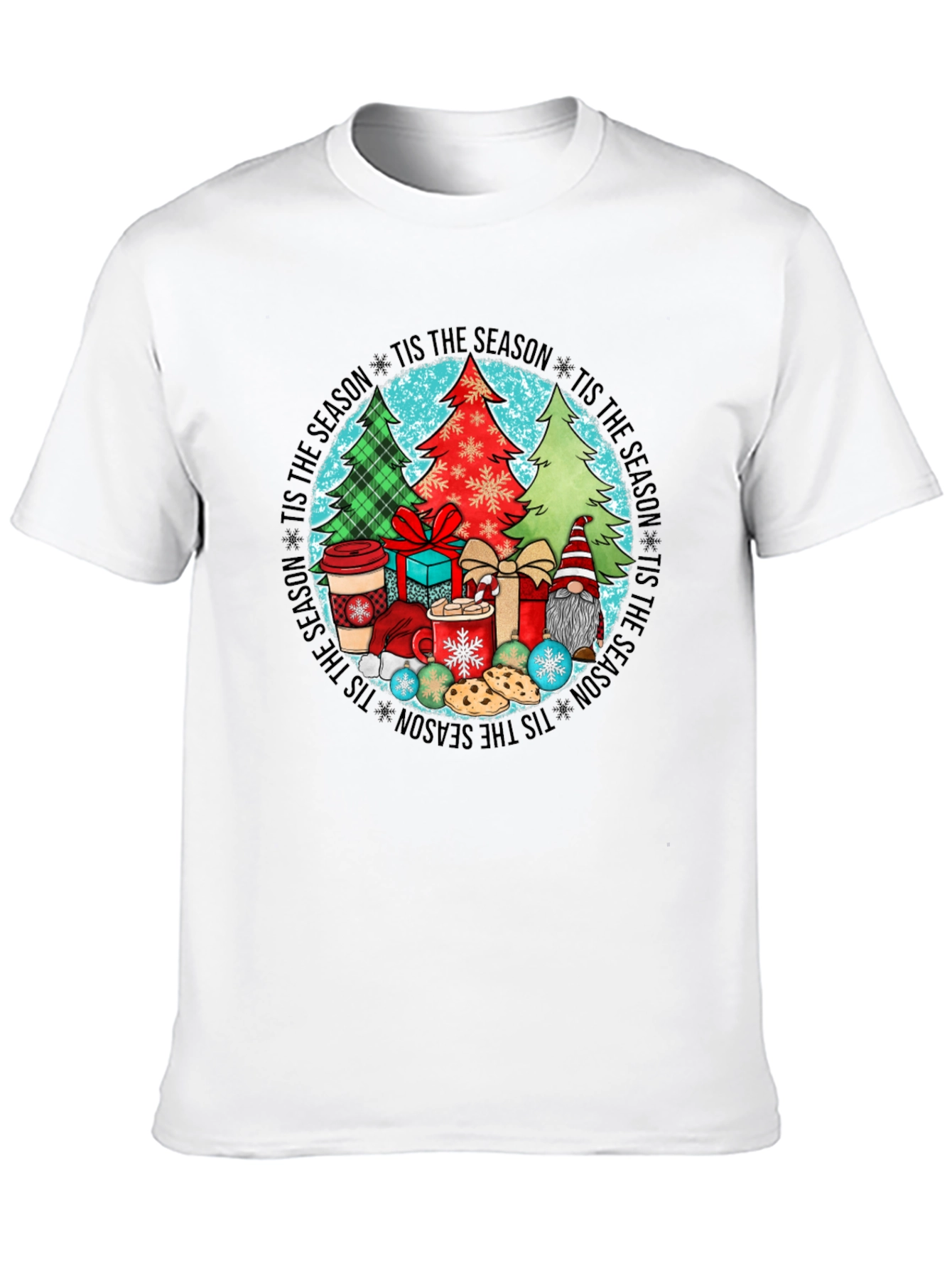 Festive Tis the Season Holiday Graphic Tee