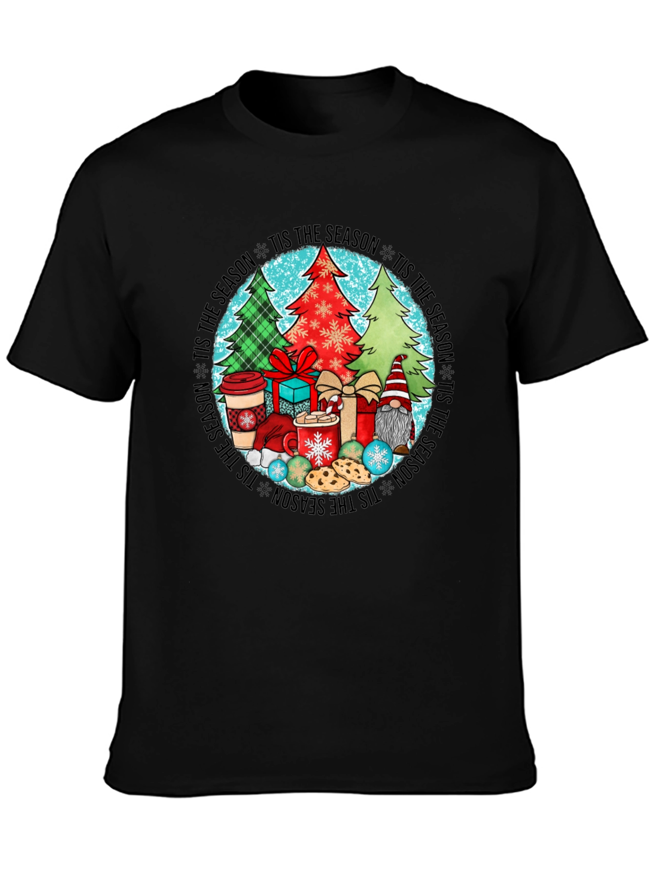 Festive Tis the Season Holiday Graphic Tee
