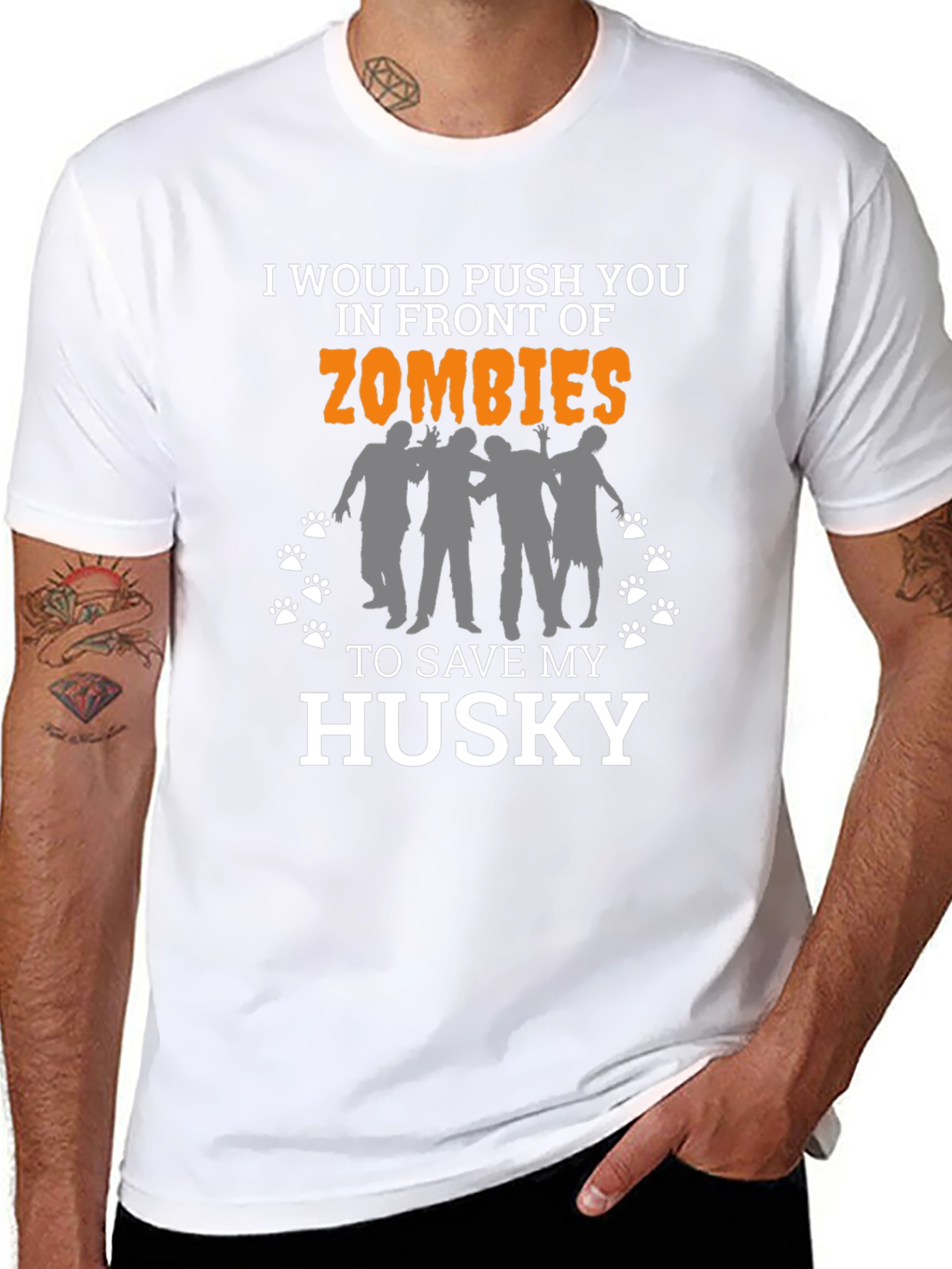 Zombie Husky Lover T-Shirt