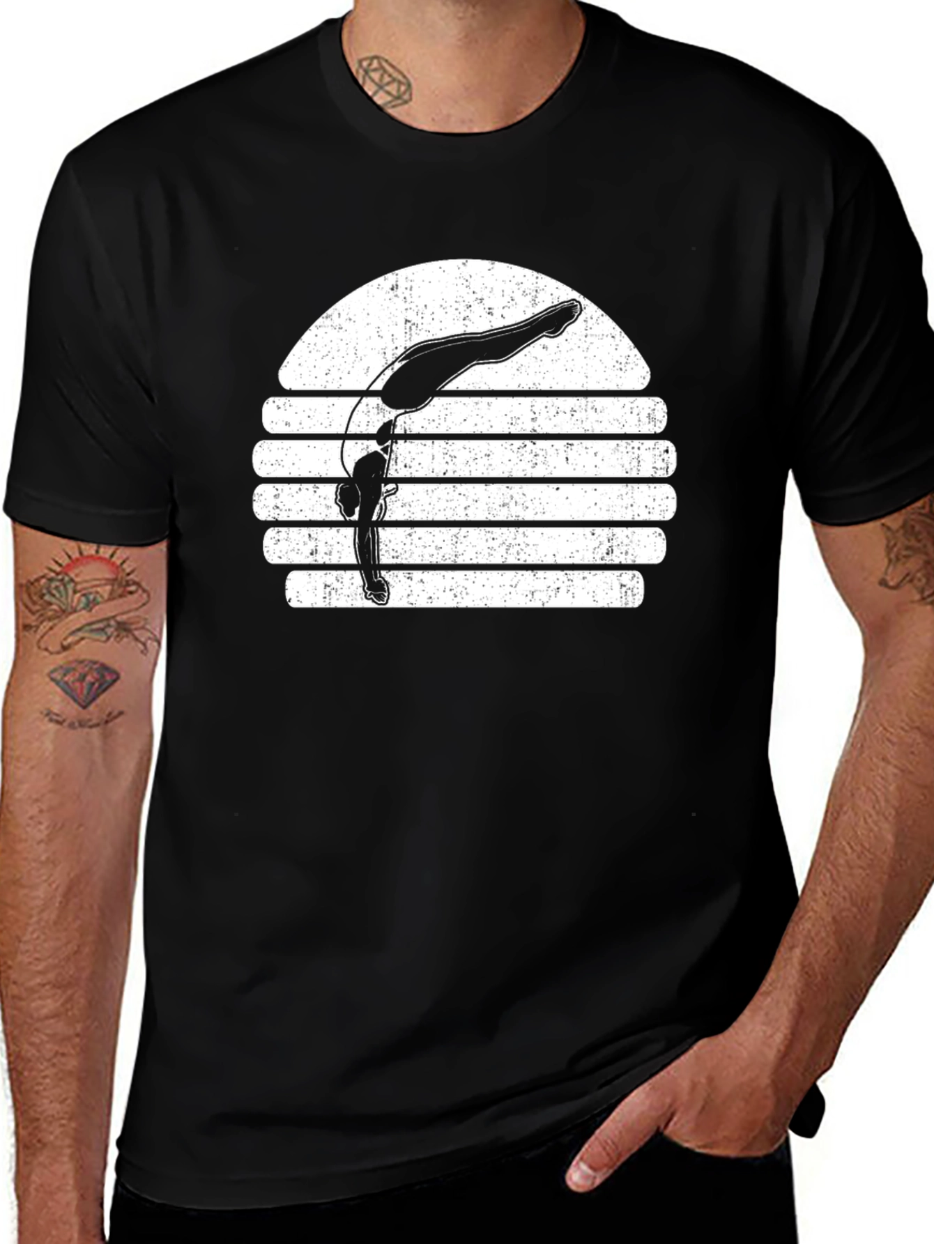 Retro Gymnast Sunset Graphic Tee