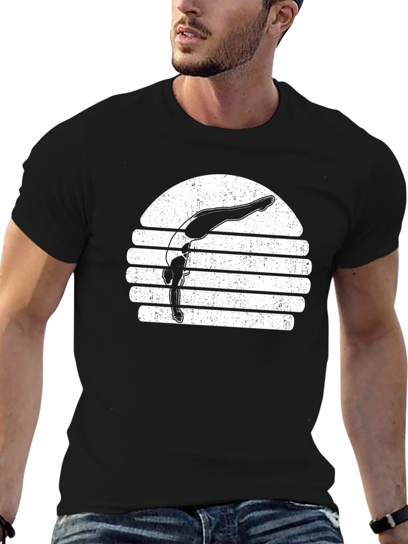 Retro Gymnast Sunset Graphic Tee