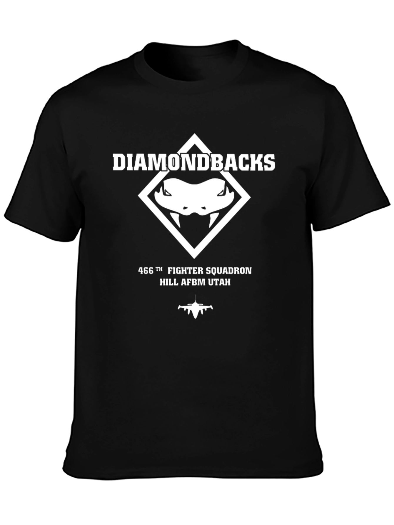 Diamondbacks 466th Fighter Squadron Black T-Shirt