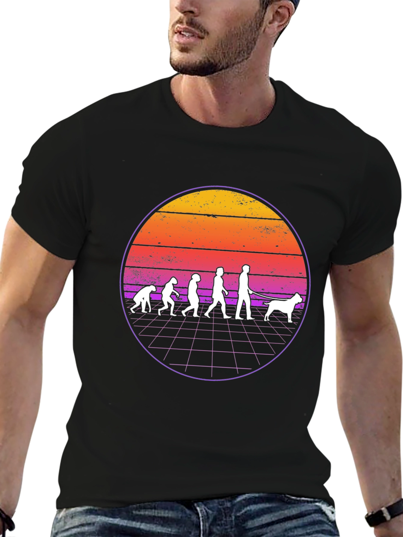 Evolution Dog T-Shirt Retro Style