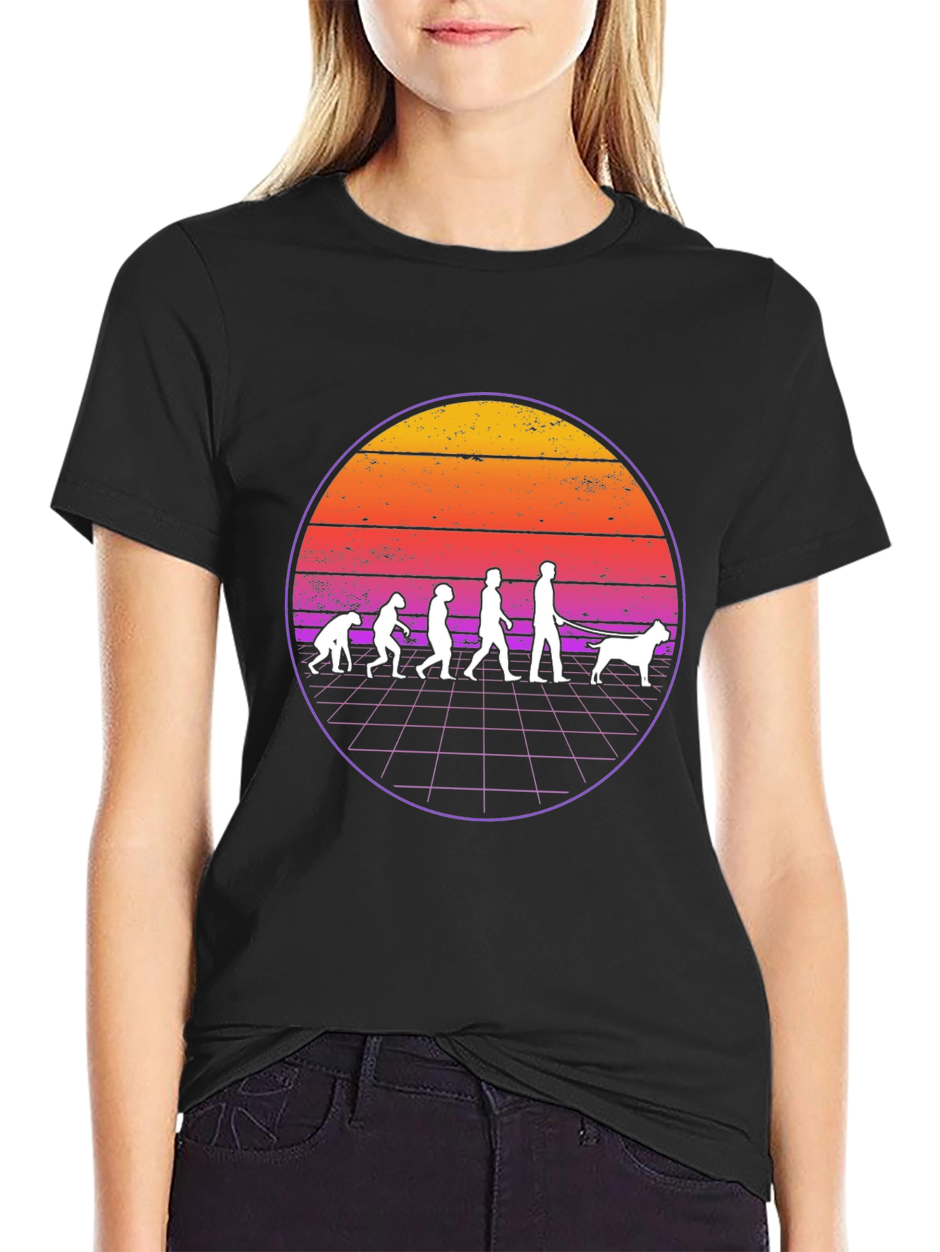 Evolution Dog T-Shirt Retro Style