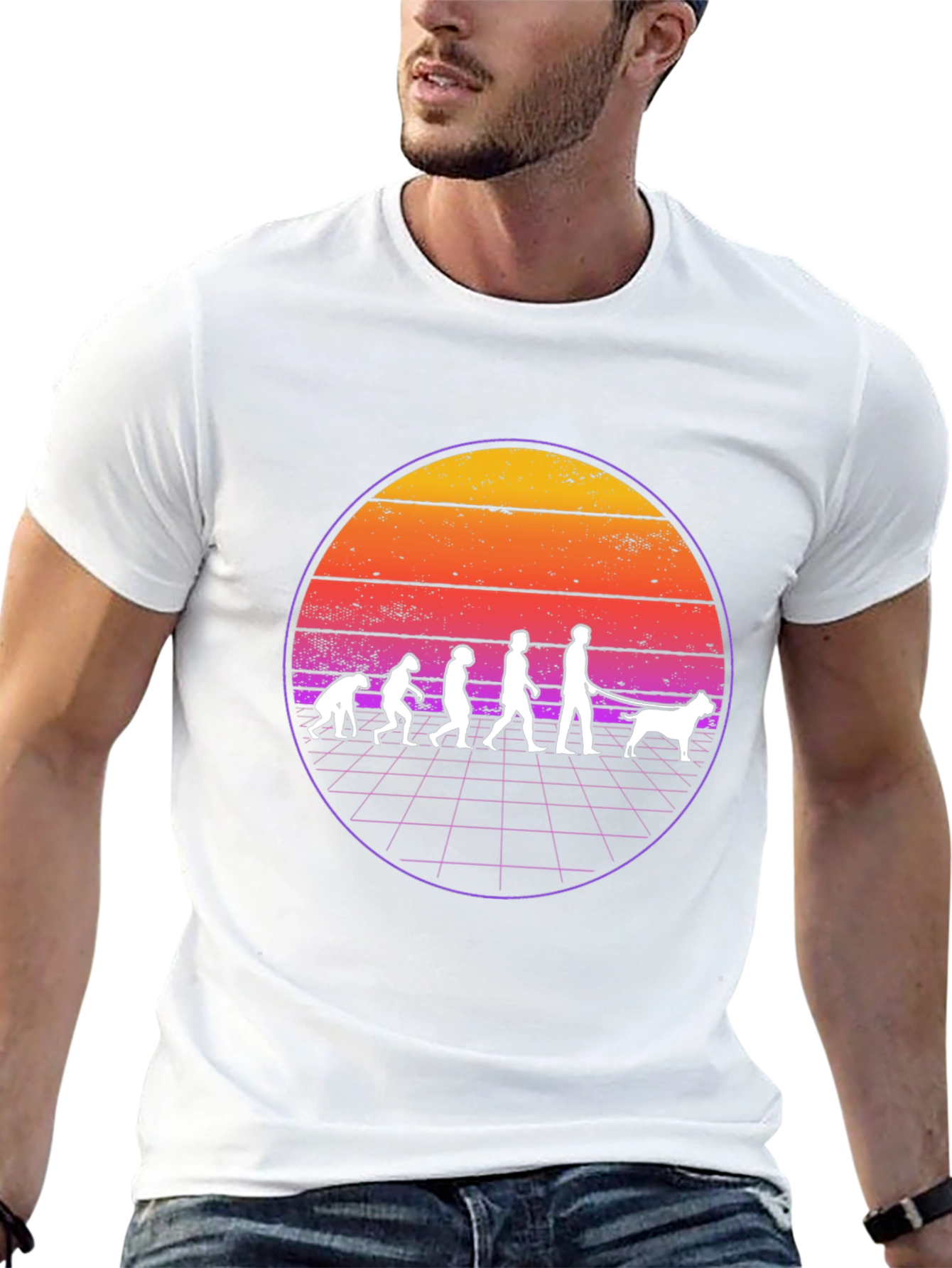 Evolution Dog T-Shirt Retro Style
