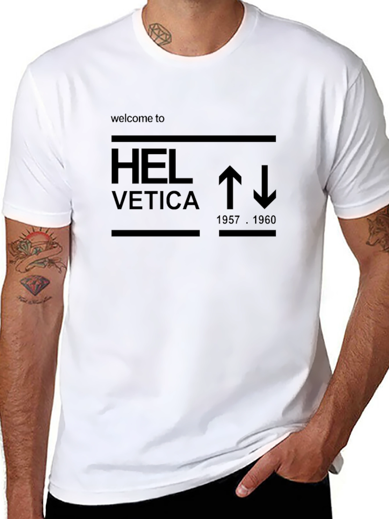 Helvetica Inspired Graphic Tee