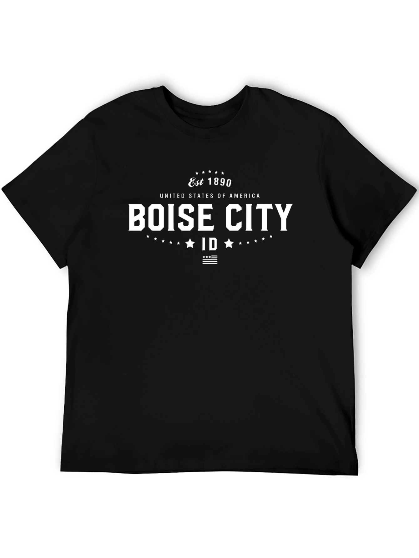 Boise City ID Est 1890 Black T-Shirt
