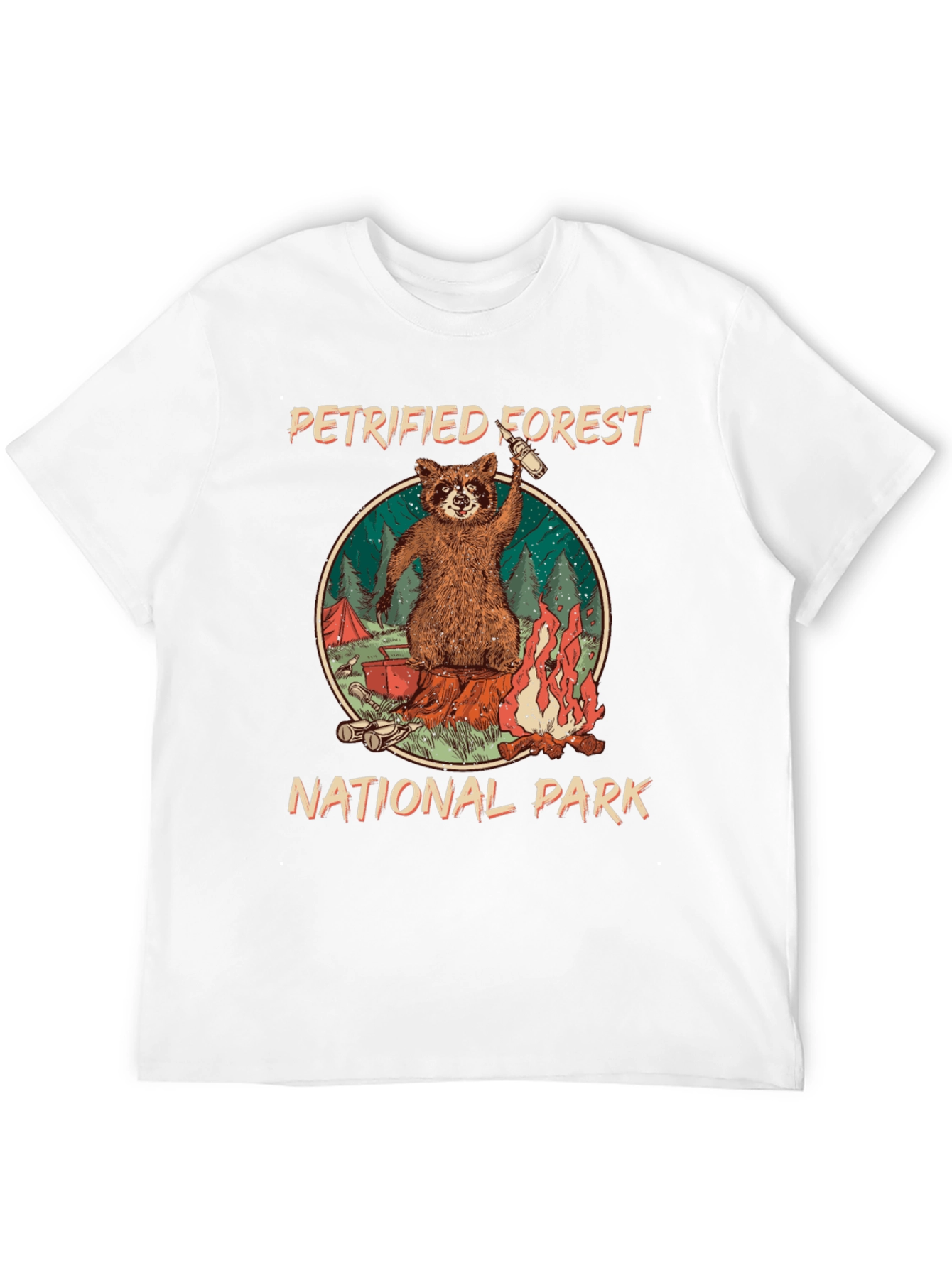 Petrified Forest National Park Raccoon Graphic T-Shirt