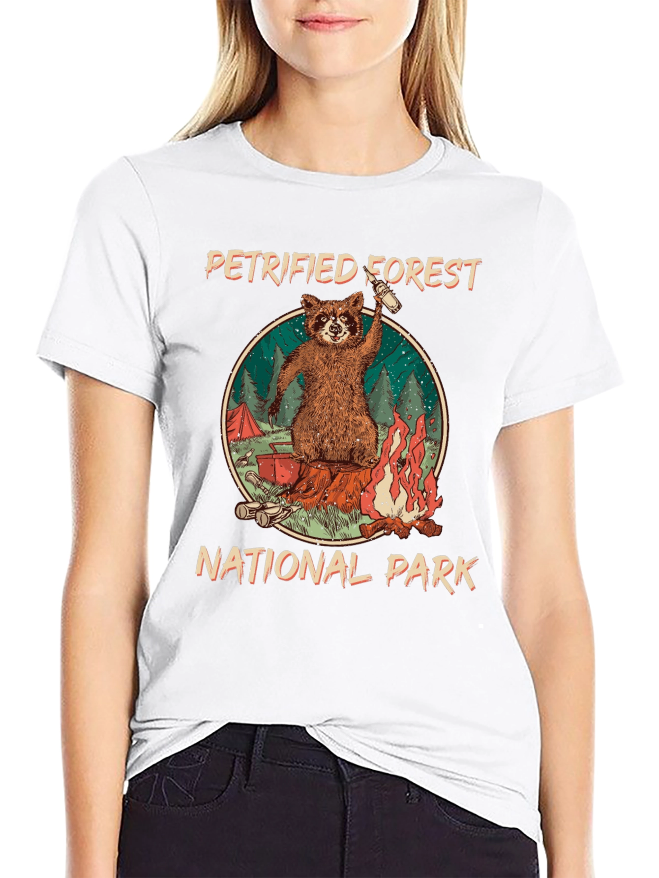 Petrified Forest National Park Raccoon Graphic T-Shirt