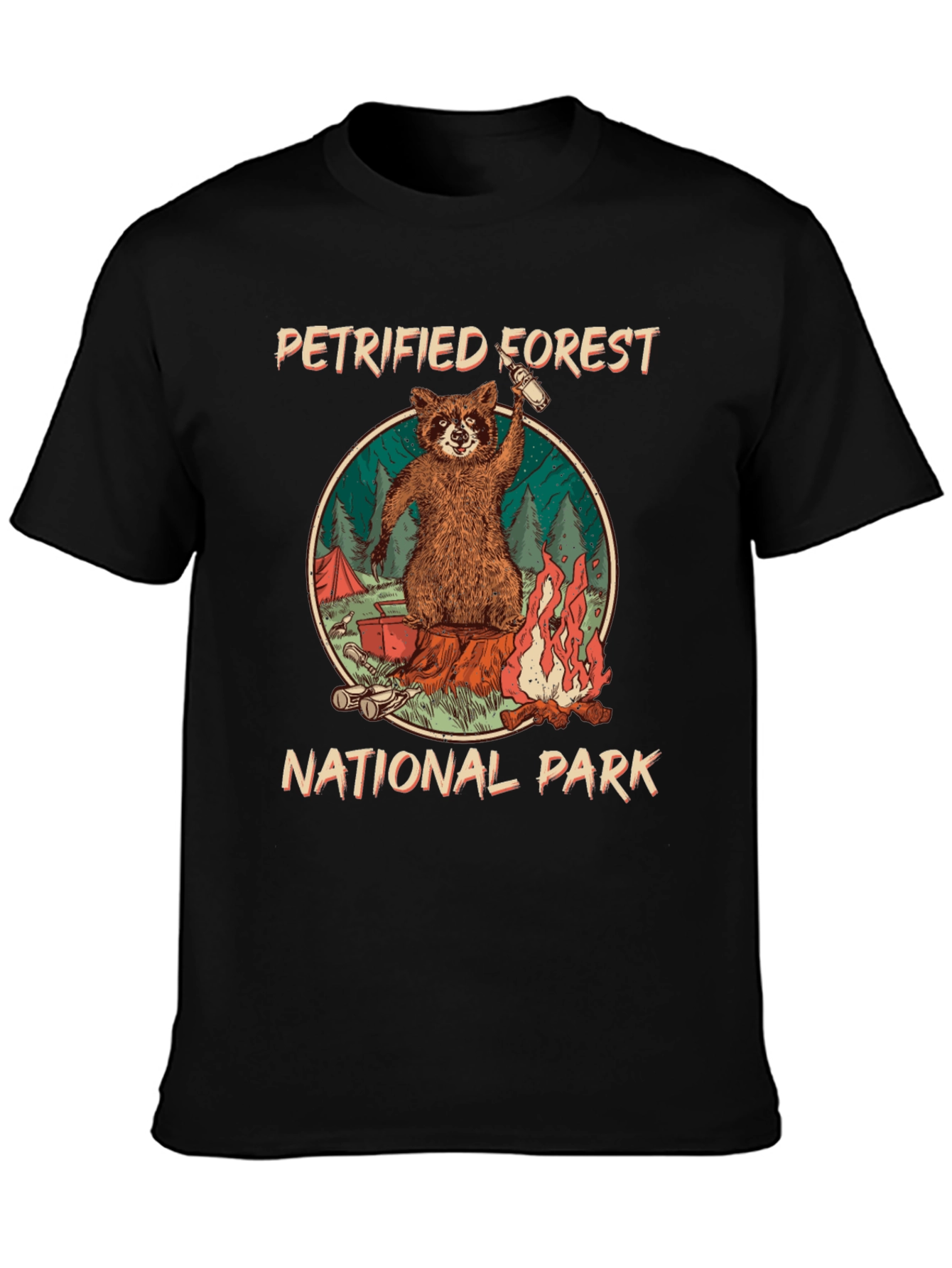 Petrified Forest National Park Raccoon Graphic T-Shirt