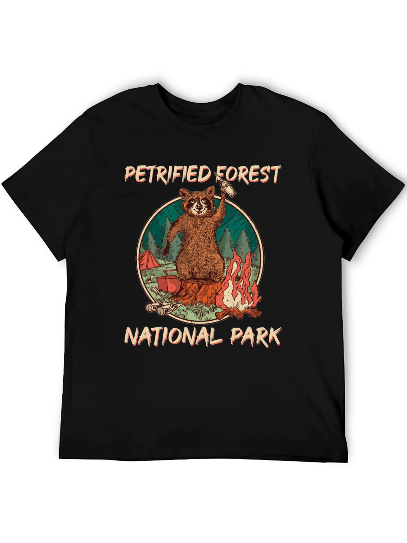 Petrified Forest National Park Raccoon Graphic T-Shirt