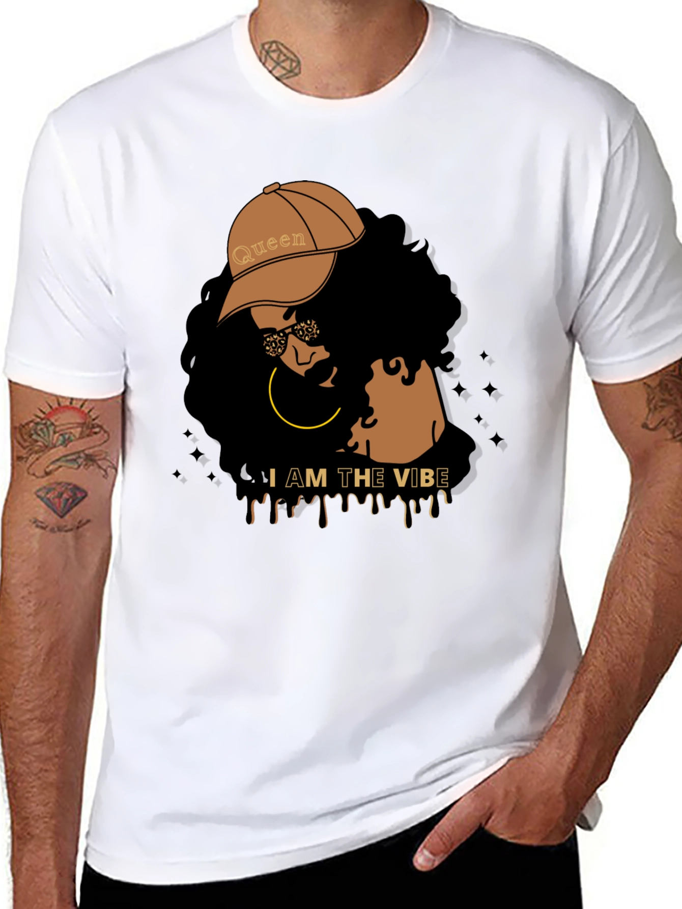 I AM THE VIBE Graphic T-Shirt - Black