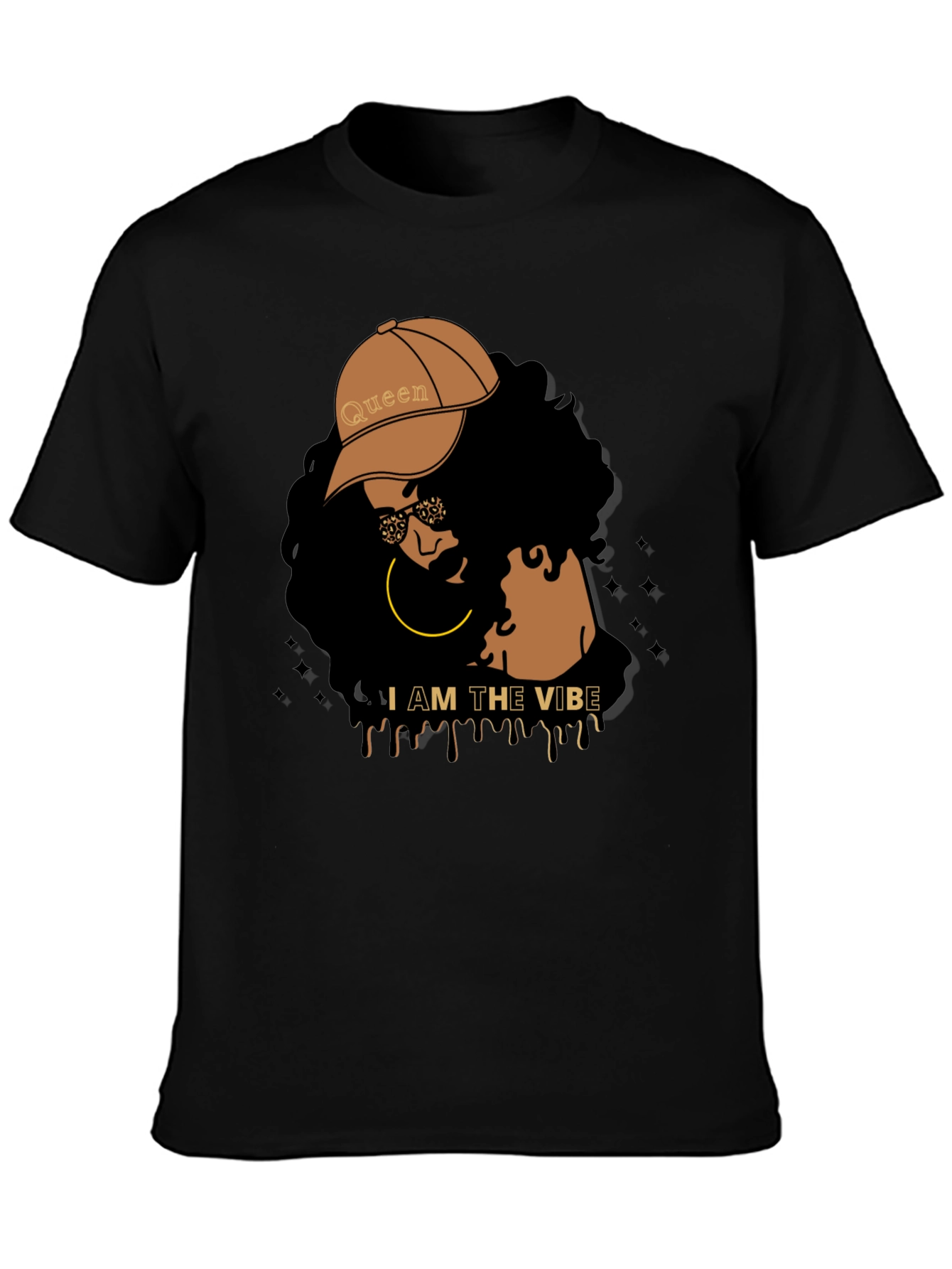 I AM THE VIBE Graphic T-Shirt - Black