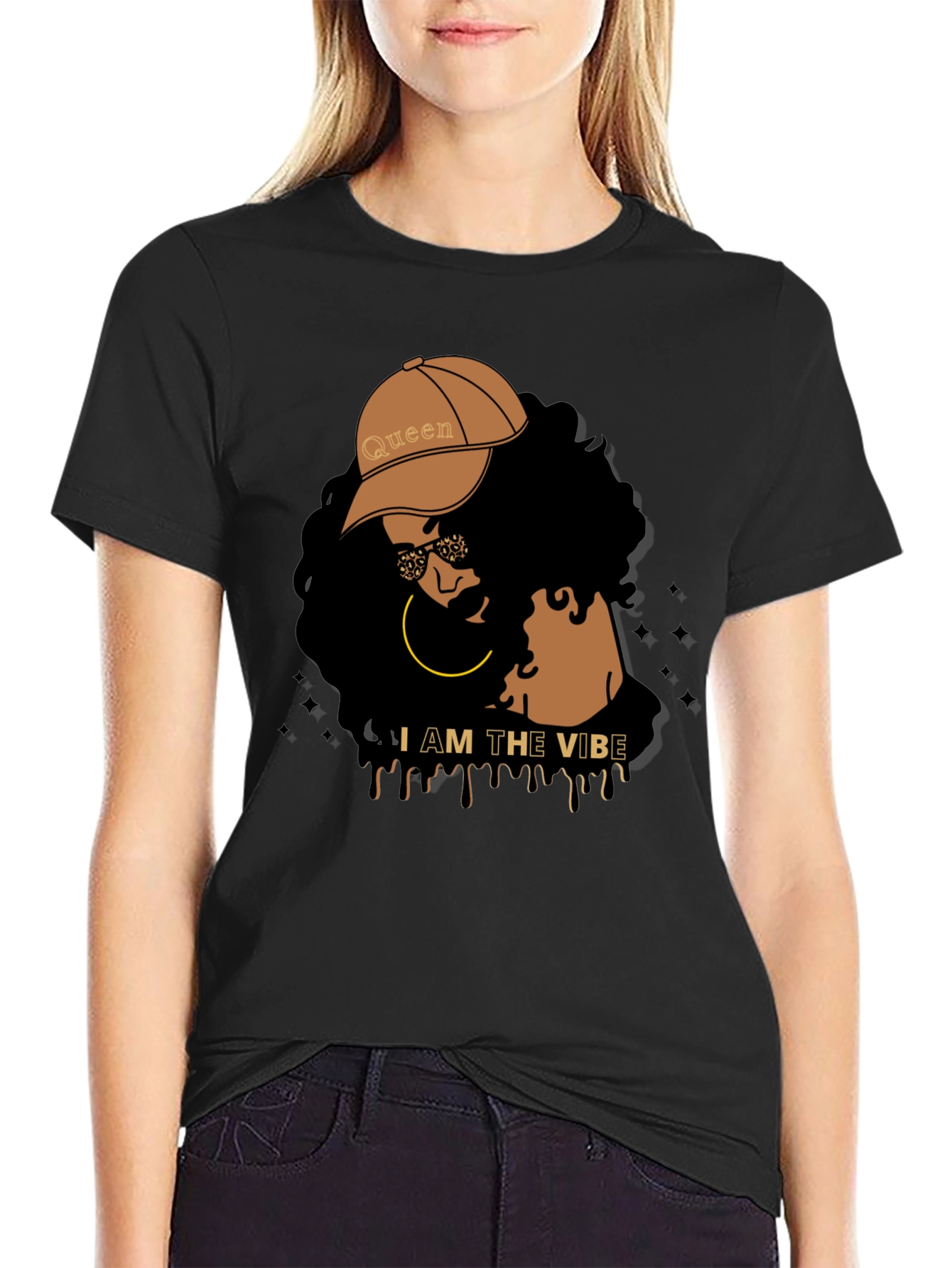 I AM THE VIBE Graphic T-Shirt - Black