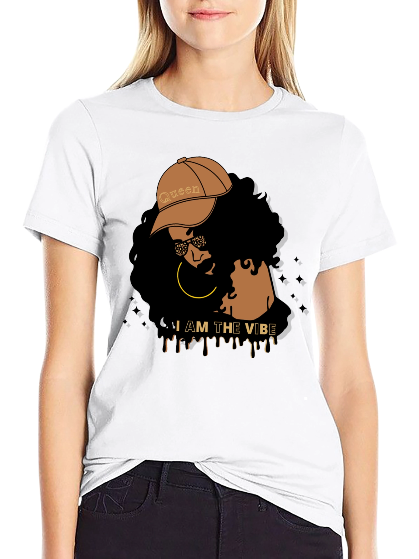 I AM THE VIBE Graphic T-Shirt - Black