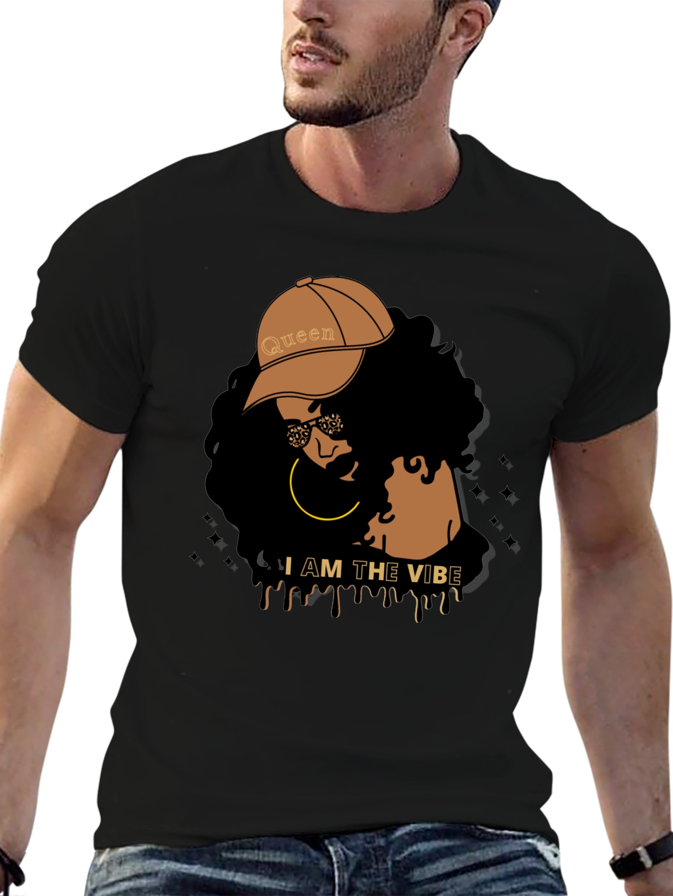 I AM THE VIBE Graphic T-Shirt - Black