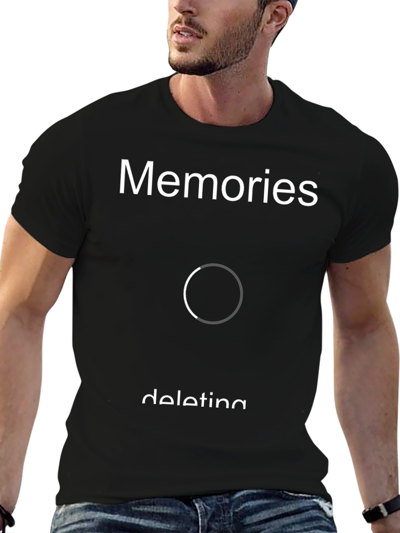 Memories Deleting Graphic Tee - Black
