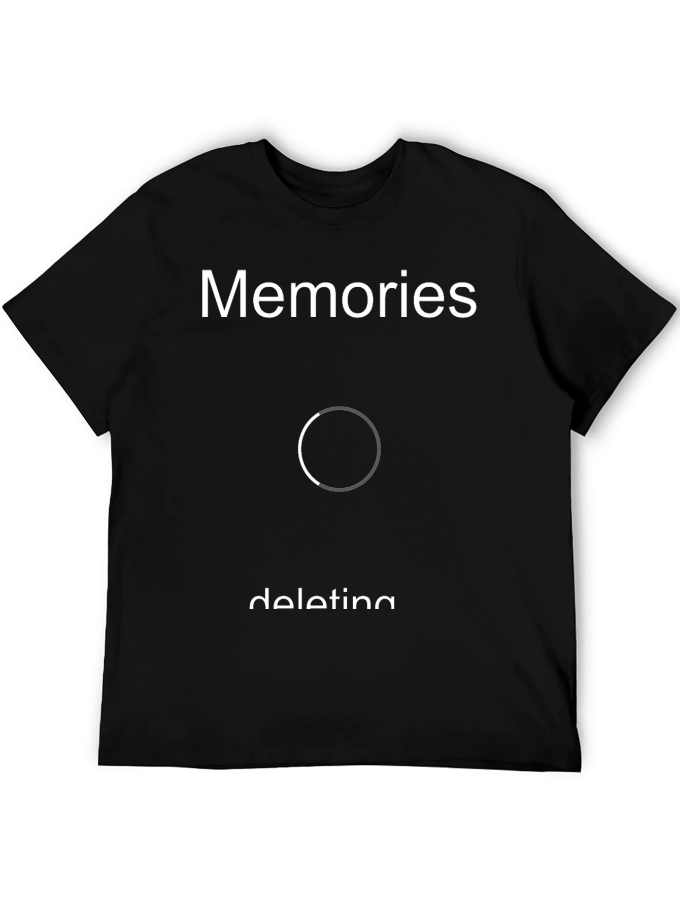 Memories Deleting Graphic Tee - Black