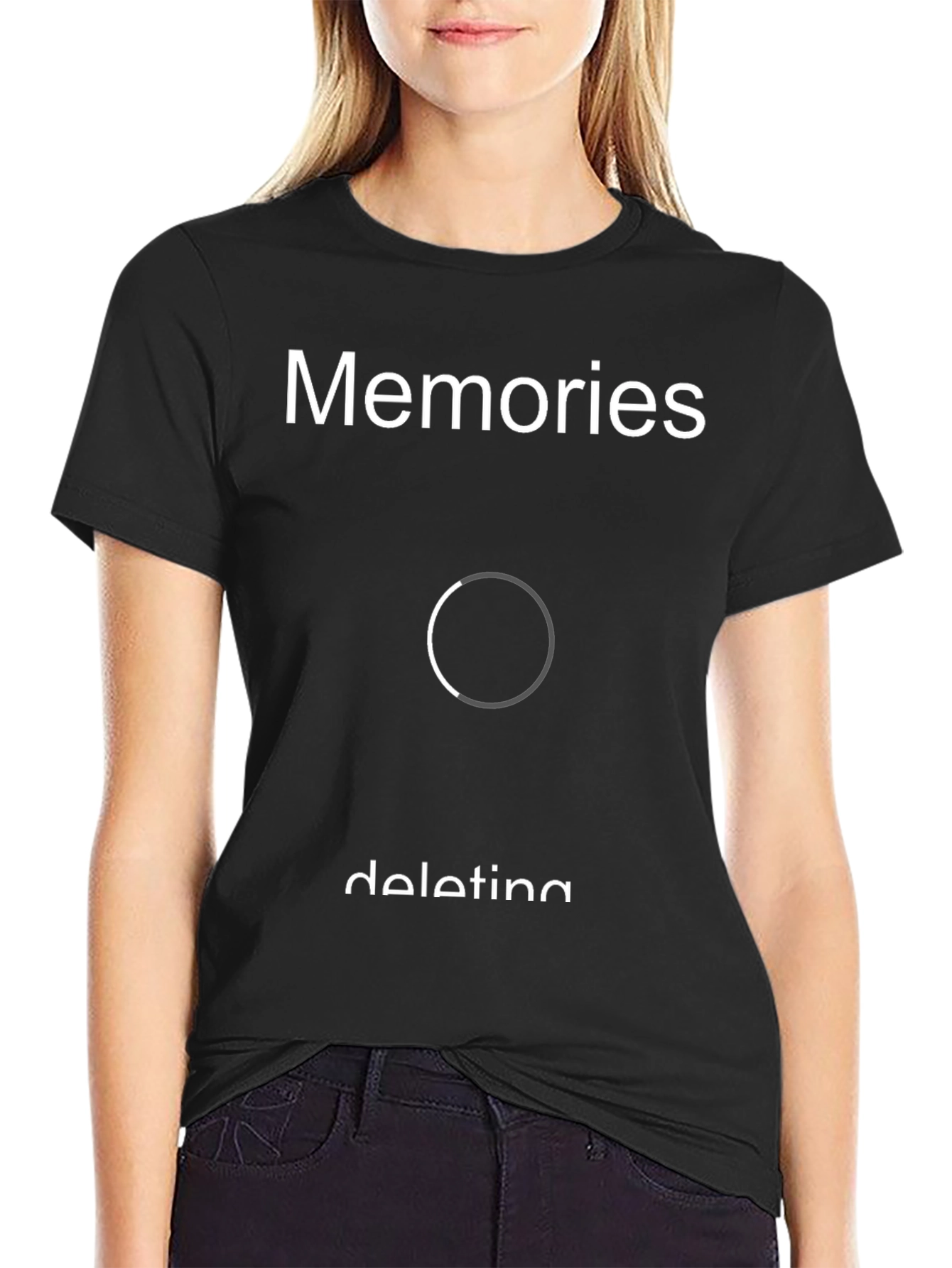 Memories Deleting Graphic Tee - Black