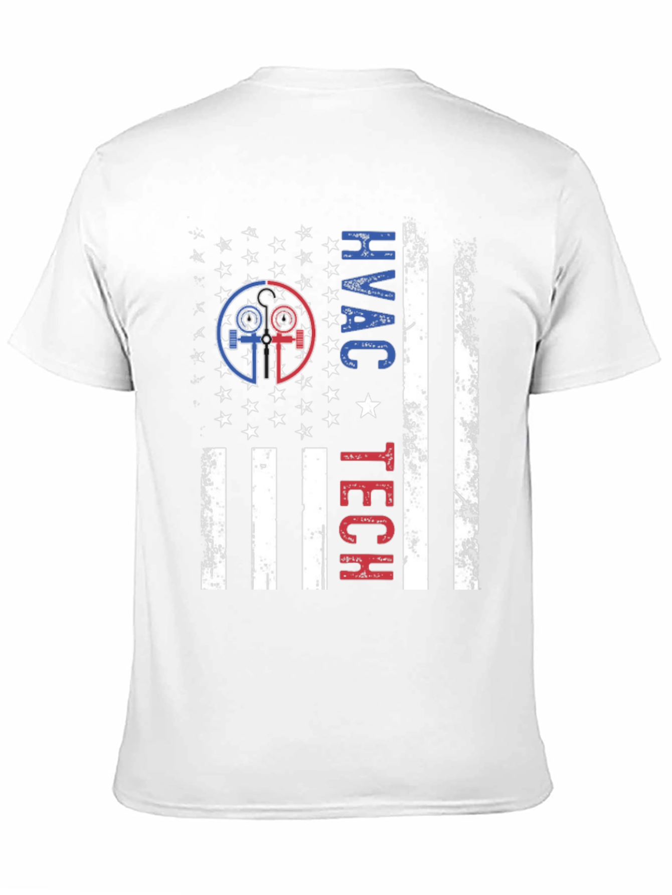 HVAC Tech American Flag Patriotic T-Shirt