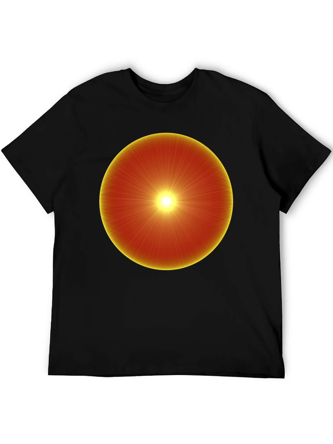 Radiant Sunburst Graphic Tee - Black