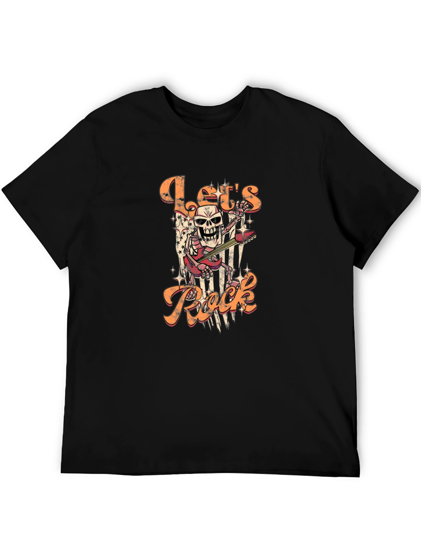 Lets Rock Skeleton Graphic T-Shirt
