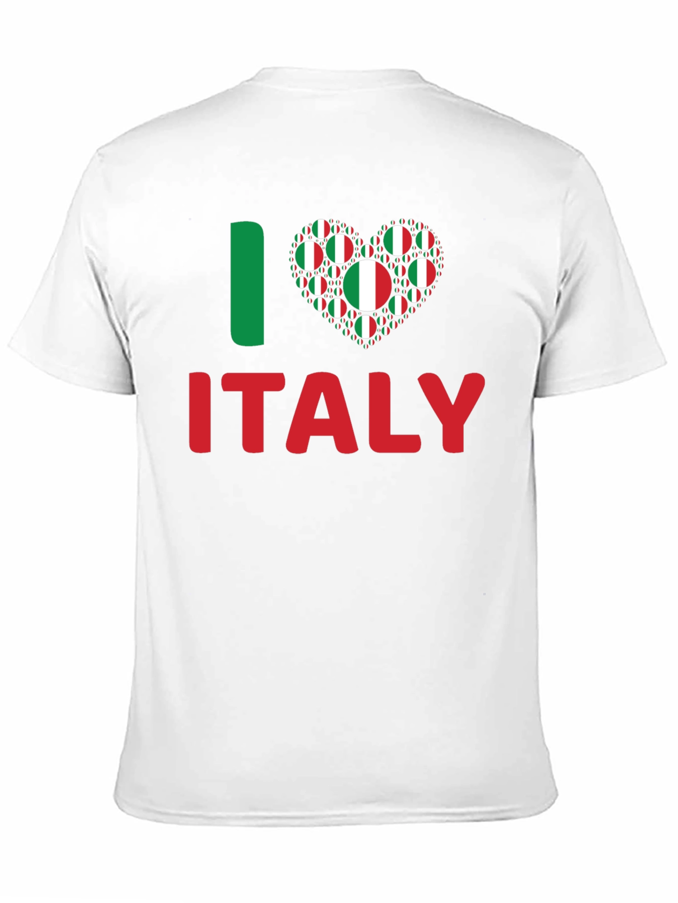 I Love Italy T-Shirt - Italian Flag Heart Design