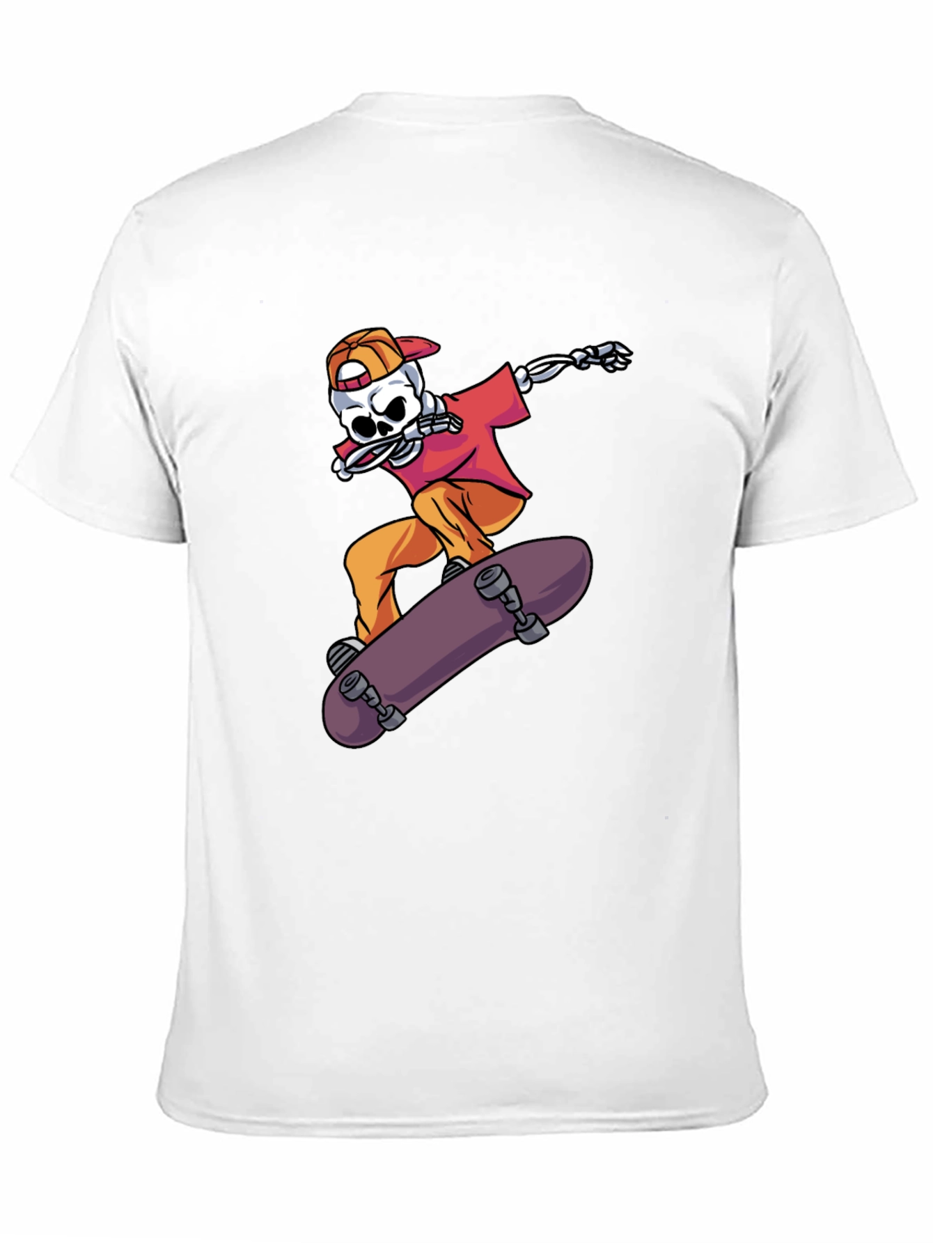 Skateboarding Skeleton Graphic Tee - Cool & Edgy Style