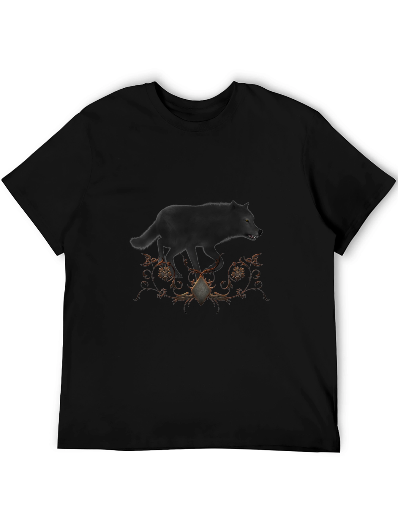 Black Wolf Graphic Tee - Unique Design Shirt