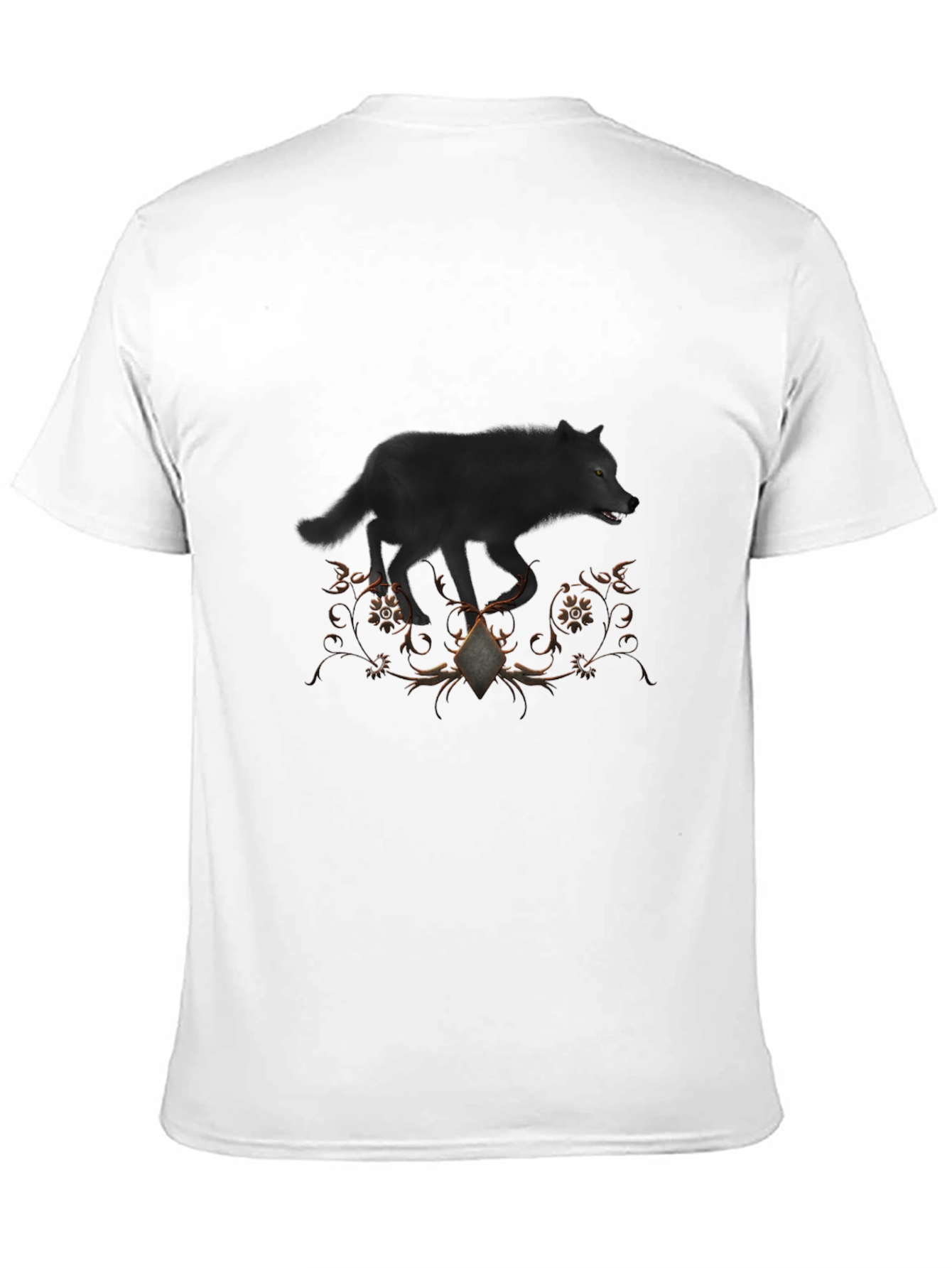 Black Wolf Graphic Tee - Unique Design Shirt