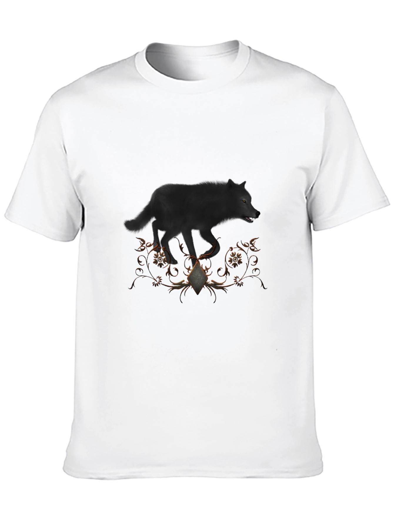 Black Wolf Graphic Tee - Unique Design Shirt
