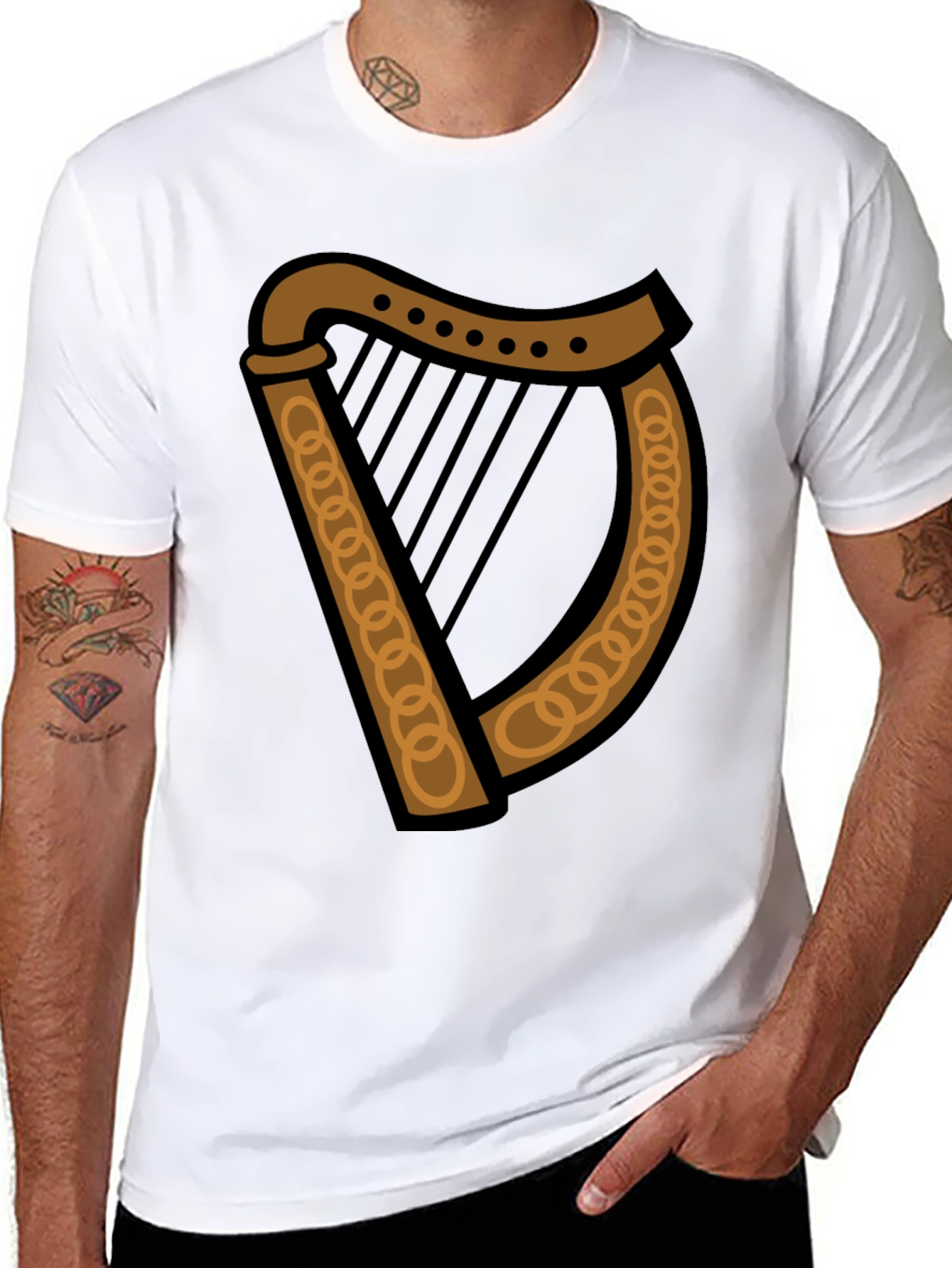 Irish Harp Graphic Tee - St. Patricks Day