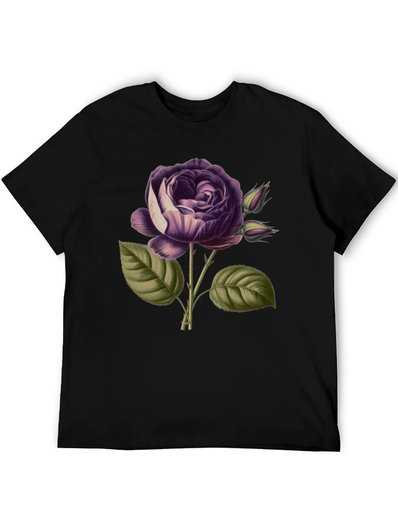 Elegant Rose Graphic Tee - Stylish Floral Design