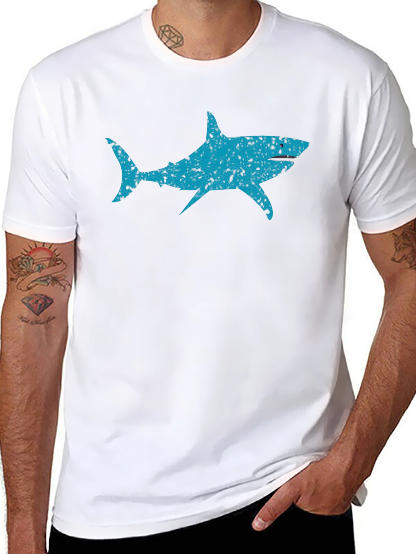 Cool Blue Shark Graphic Tee