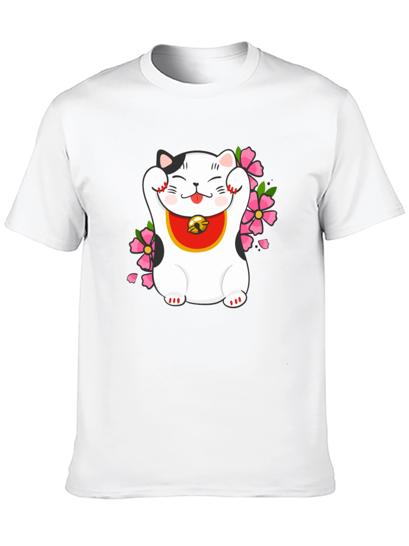 Lucky Cat T-Shirt - Trendy Graphic Tee