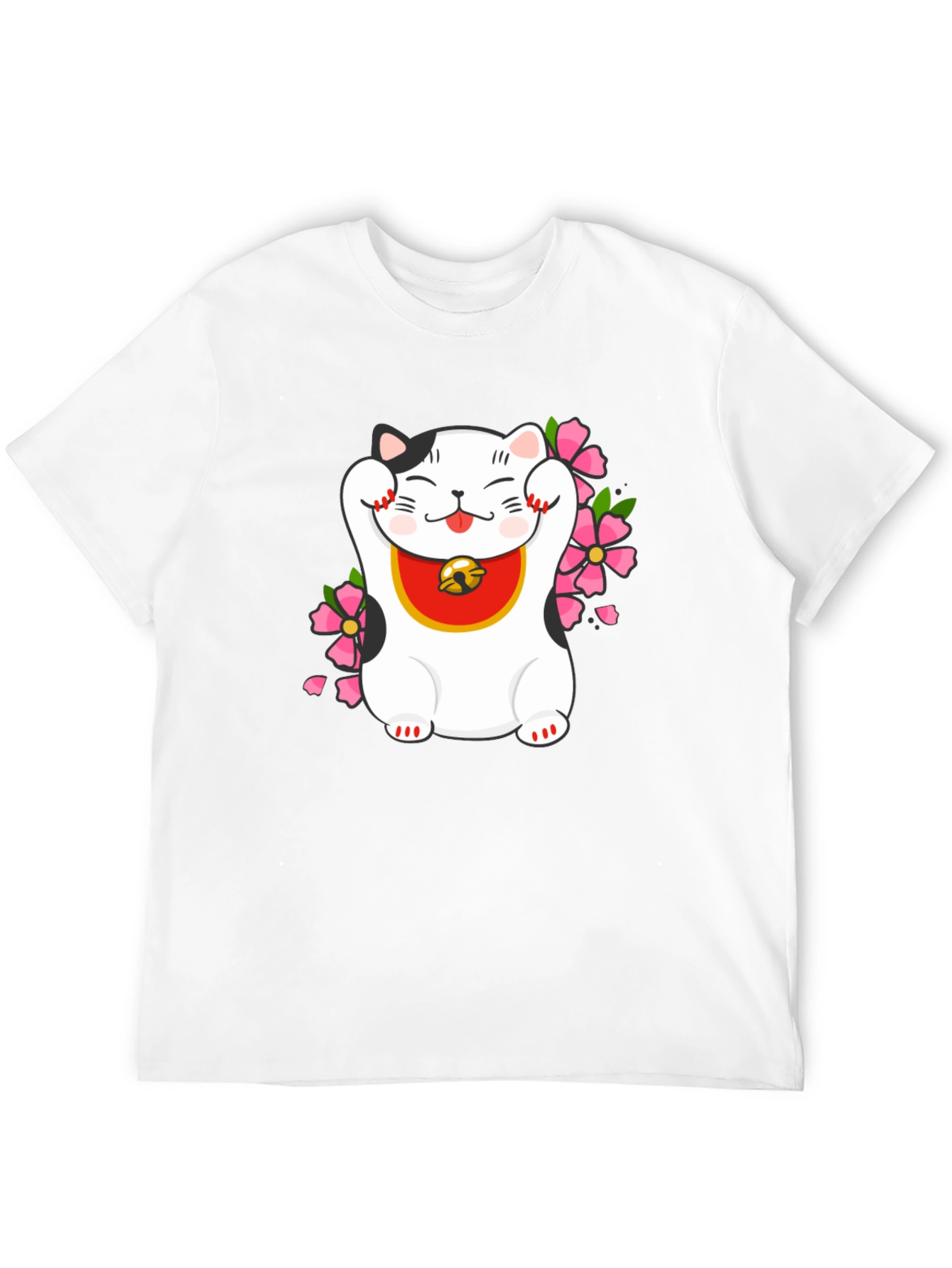 Lucky Cat T-Shirt - Trendy Graphic Tee