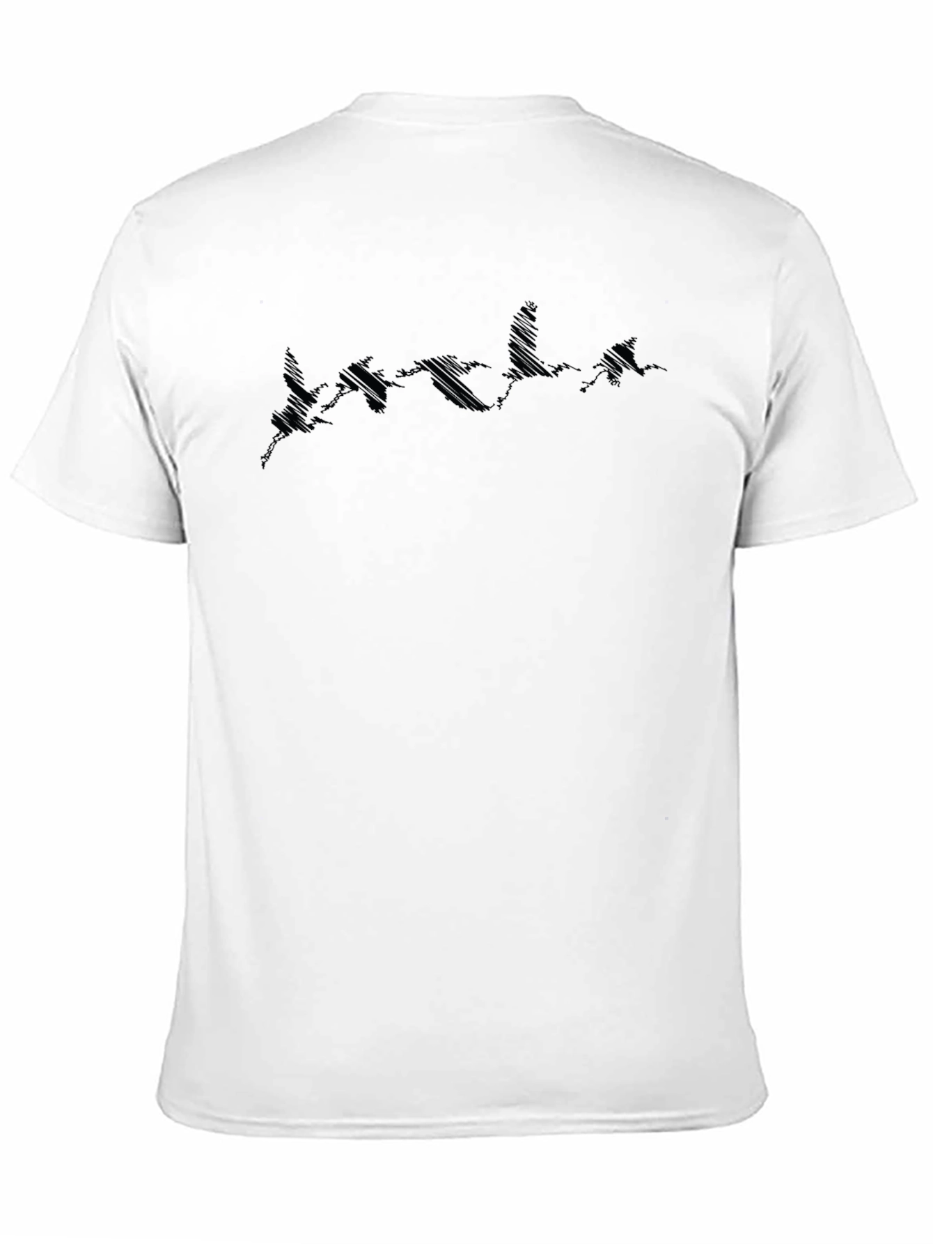 Mens Black Graphic Tee - Flying Geese Design